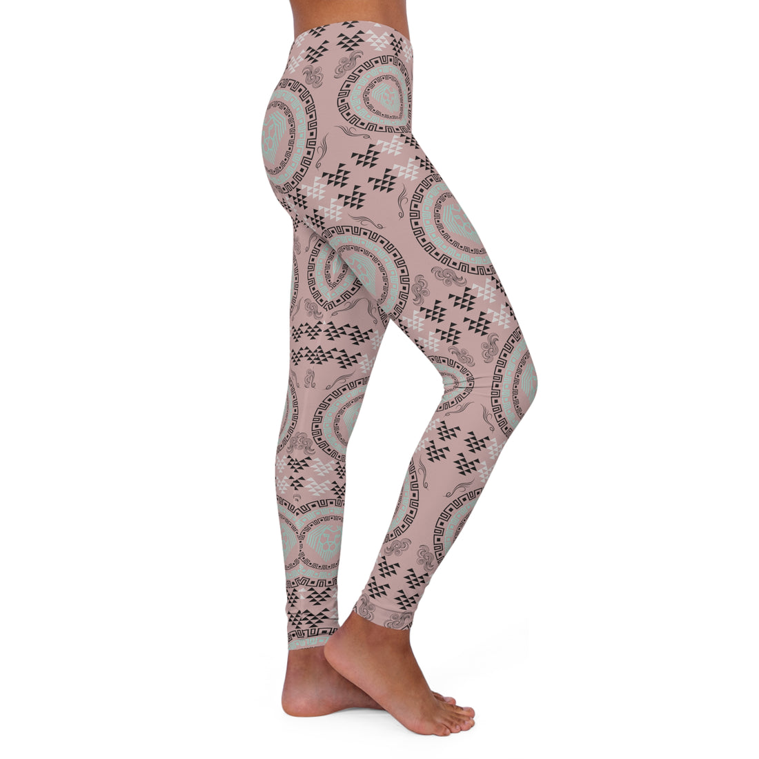 Taupe lion head Spandex Leggings