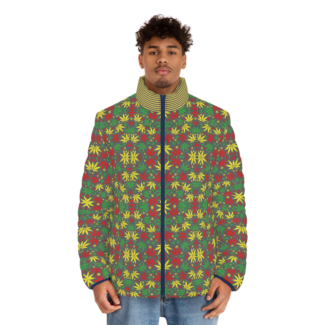 Ash Tropical Rasta Toned Men's Puffer Jacket