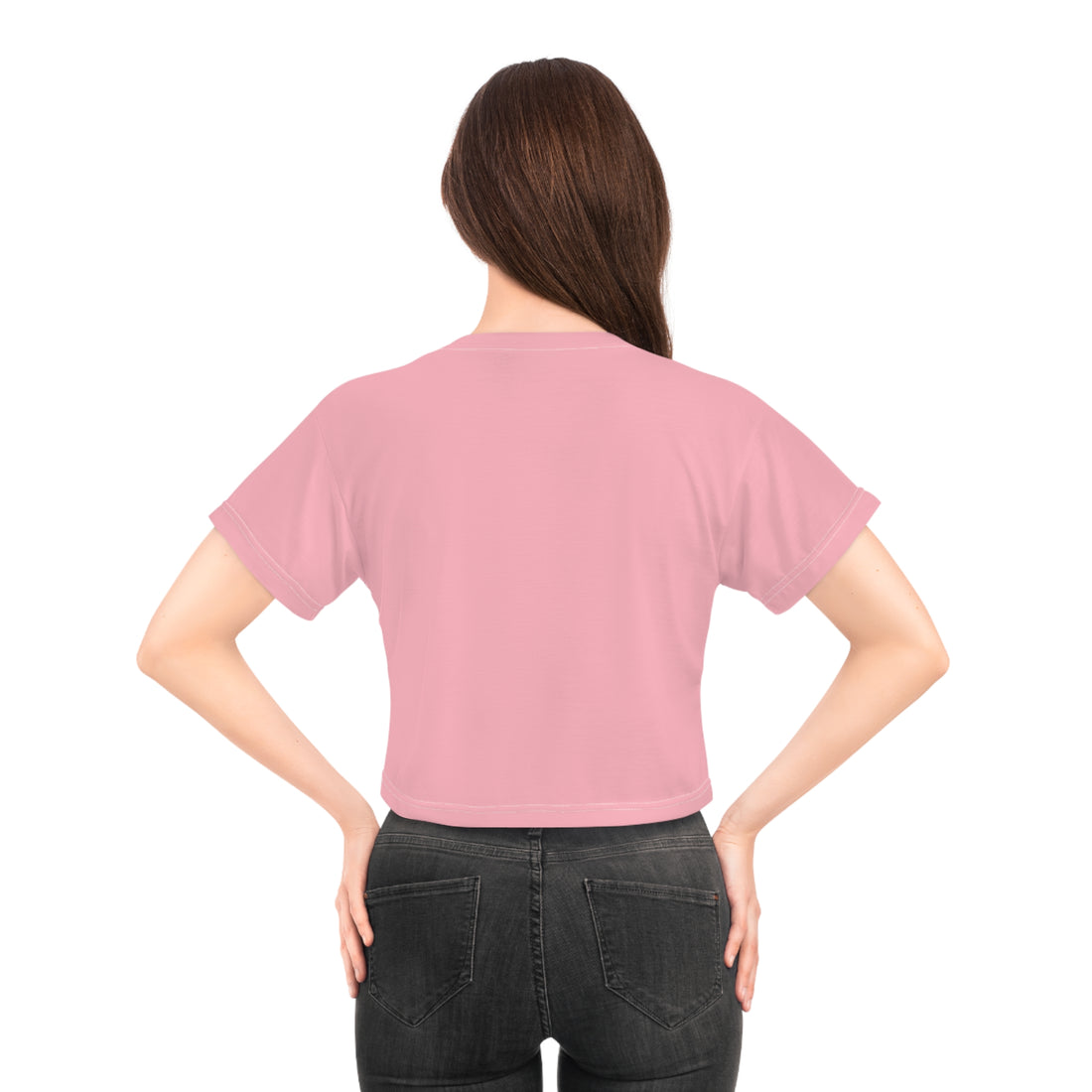 Blush Millennial AOP Crop Tee