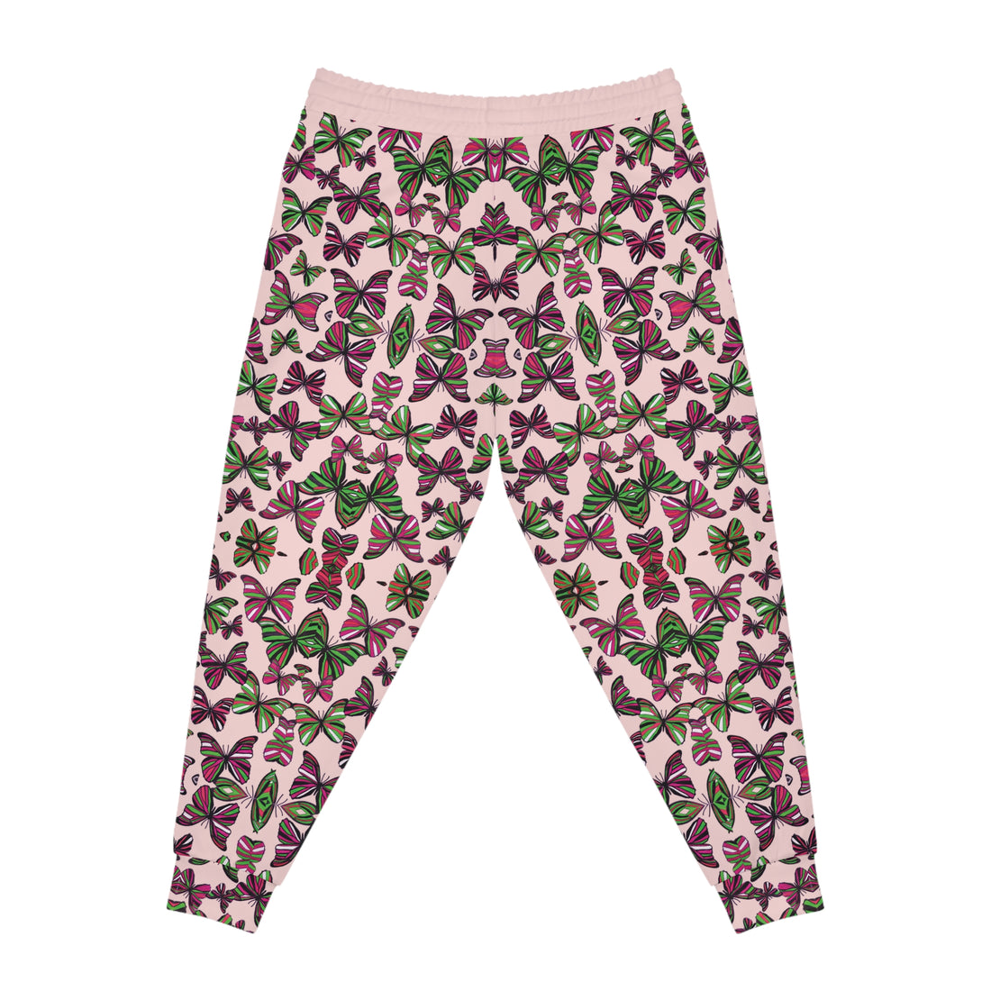 Pale Pink Butterflies Kaleidoscope AOP Joggers