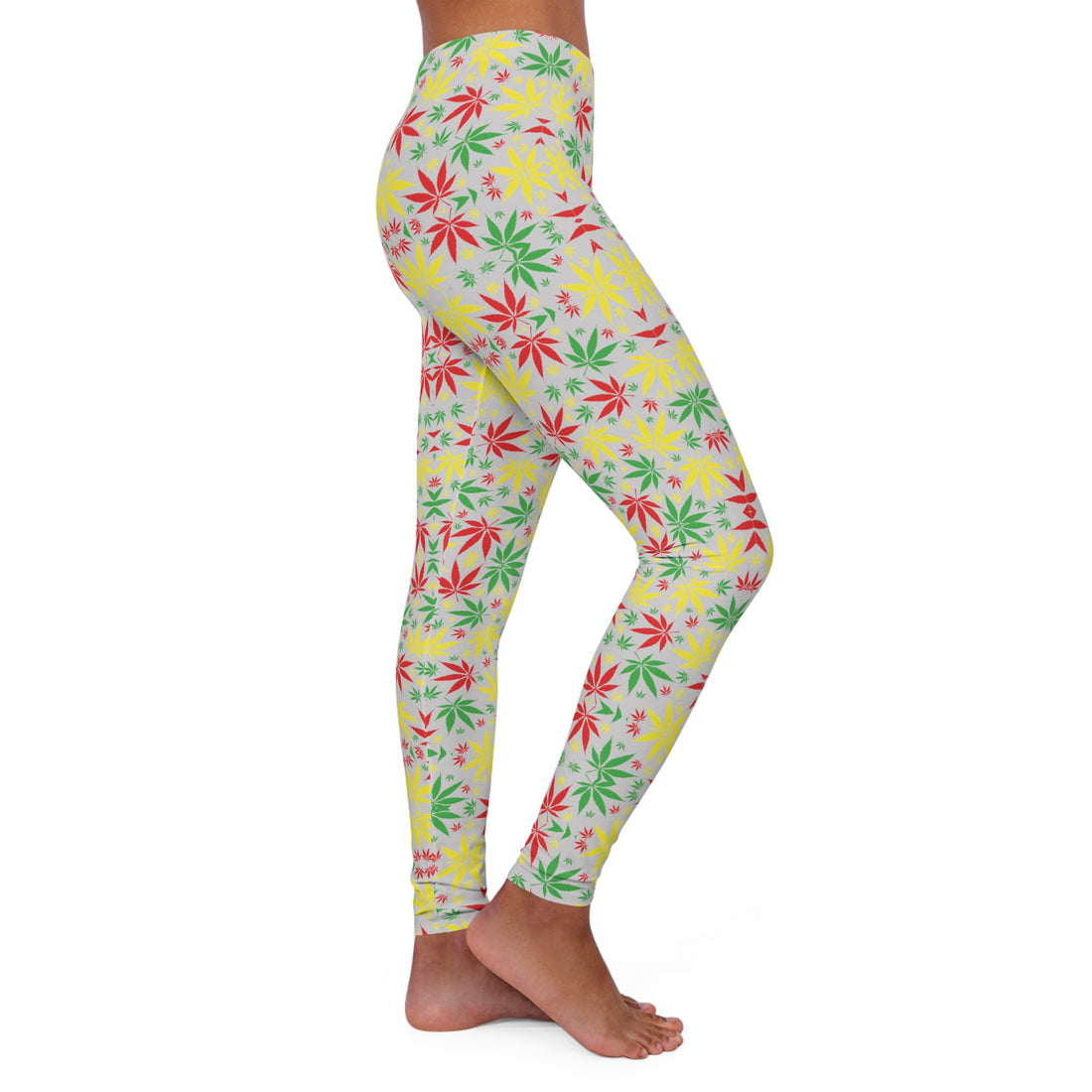 Slate Tropical Rasta Toned Spandex Leggings