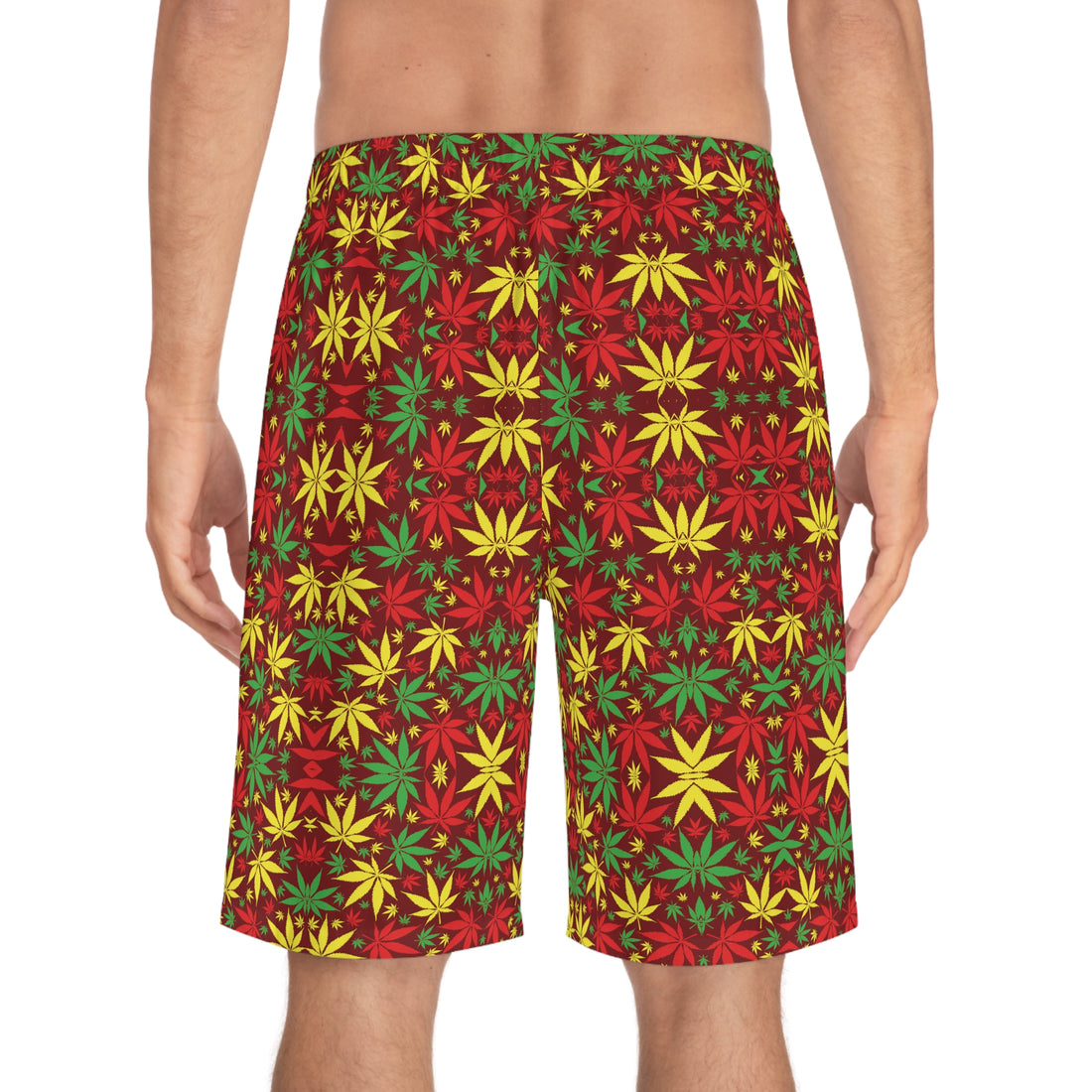 Auburn Rasta Toned Men's Board Shorts (AOP)