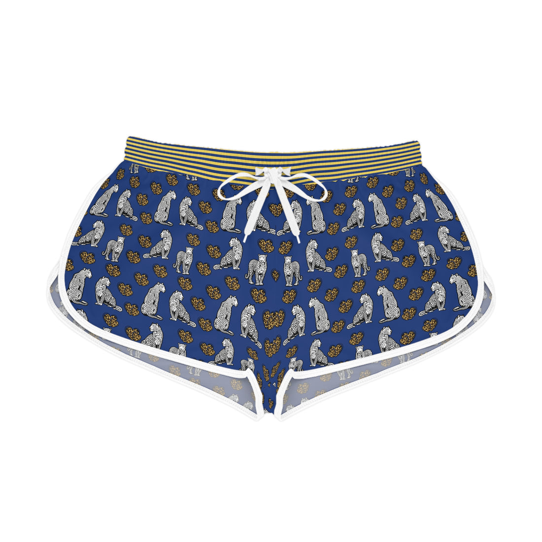 Blue Cheetah Hearts Relaxed Shorts