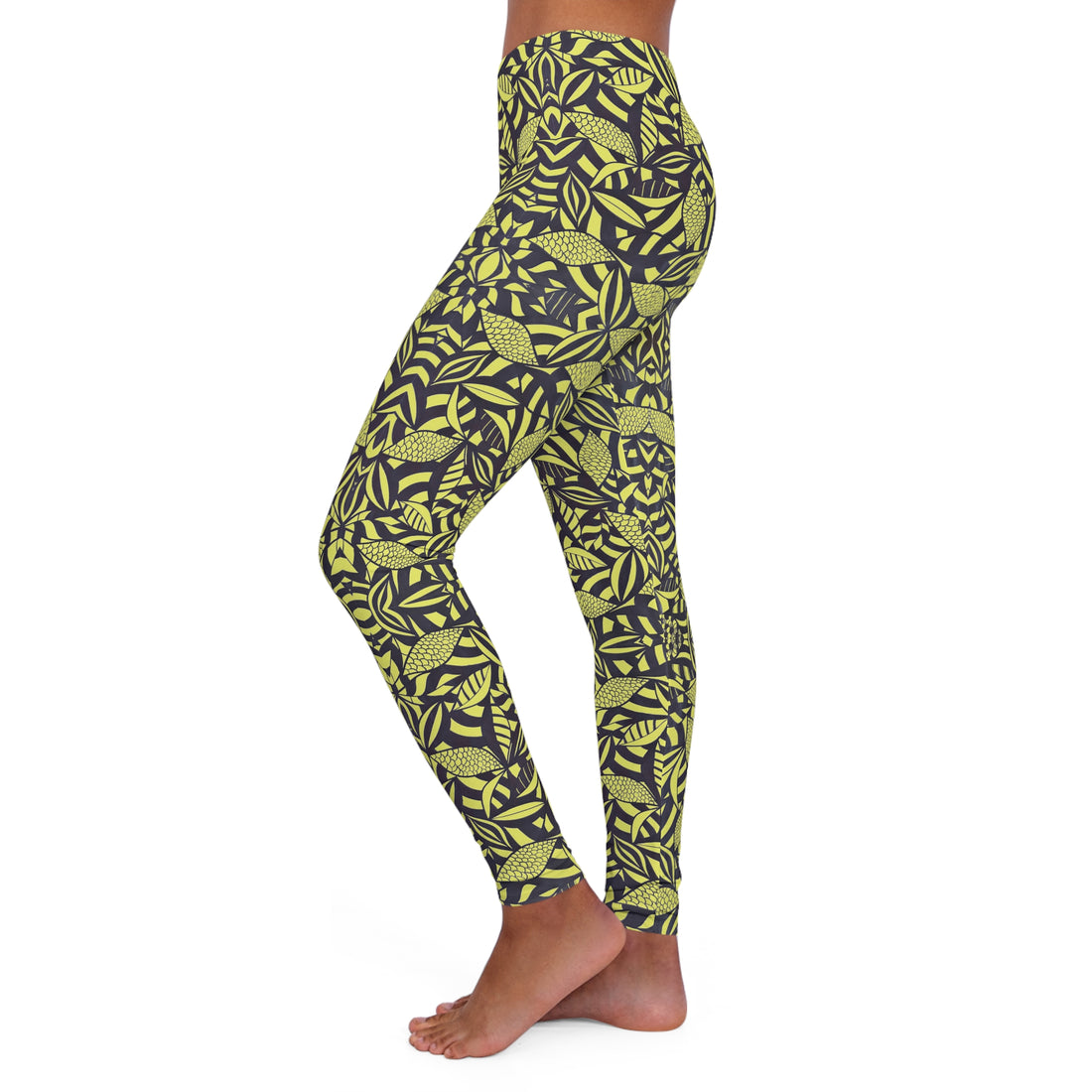 Canary Tropical Minimalist Spandex Leggings