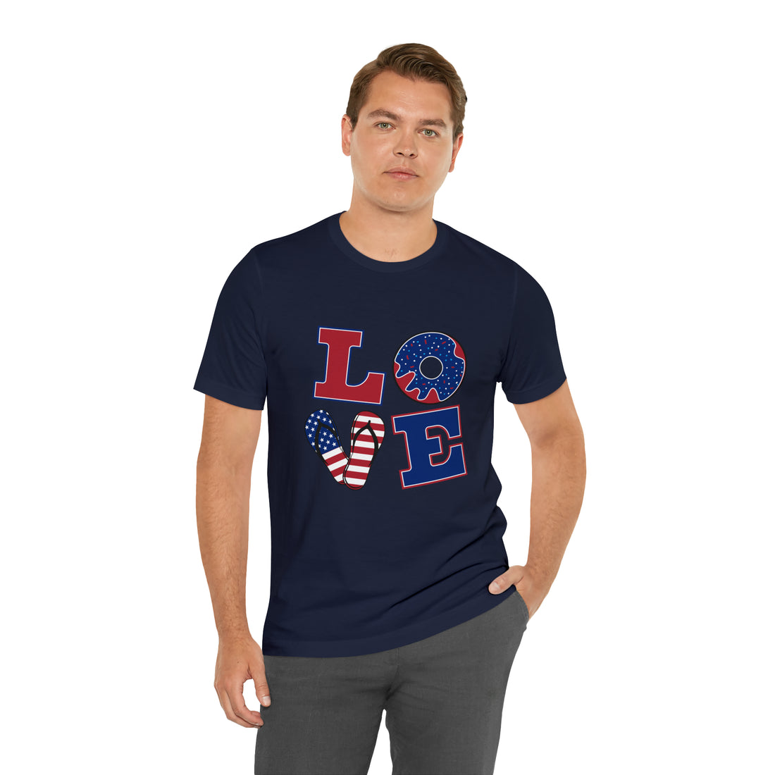 Unisex Jersey American Love Tee