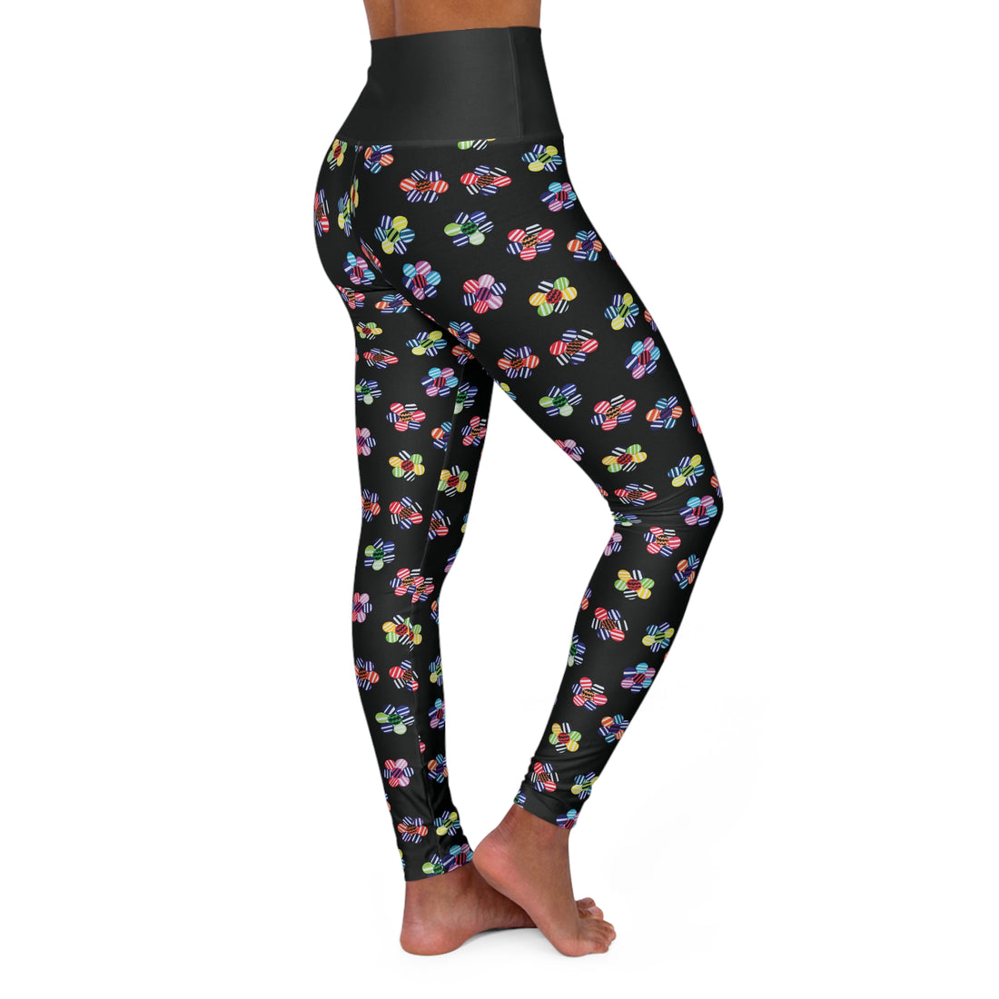 Black Candy Florals Yoga Leggings