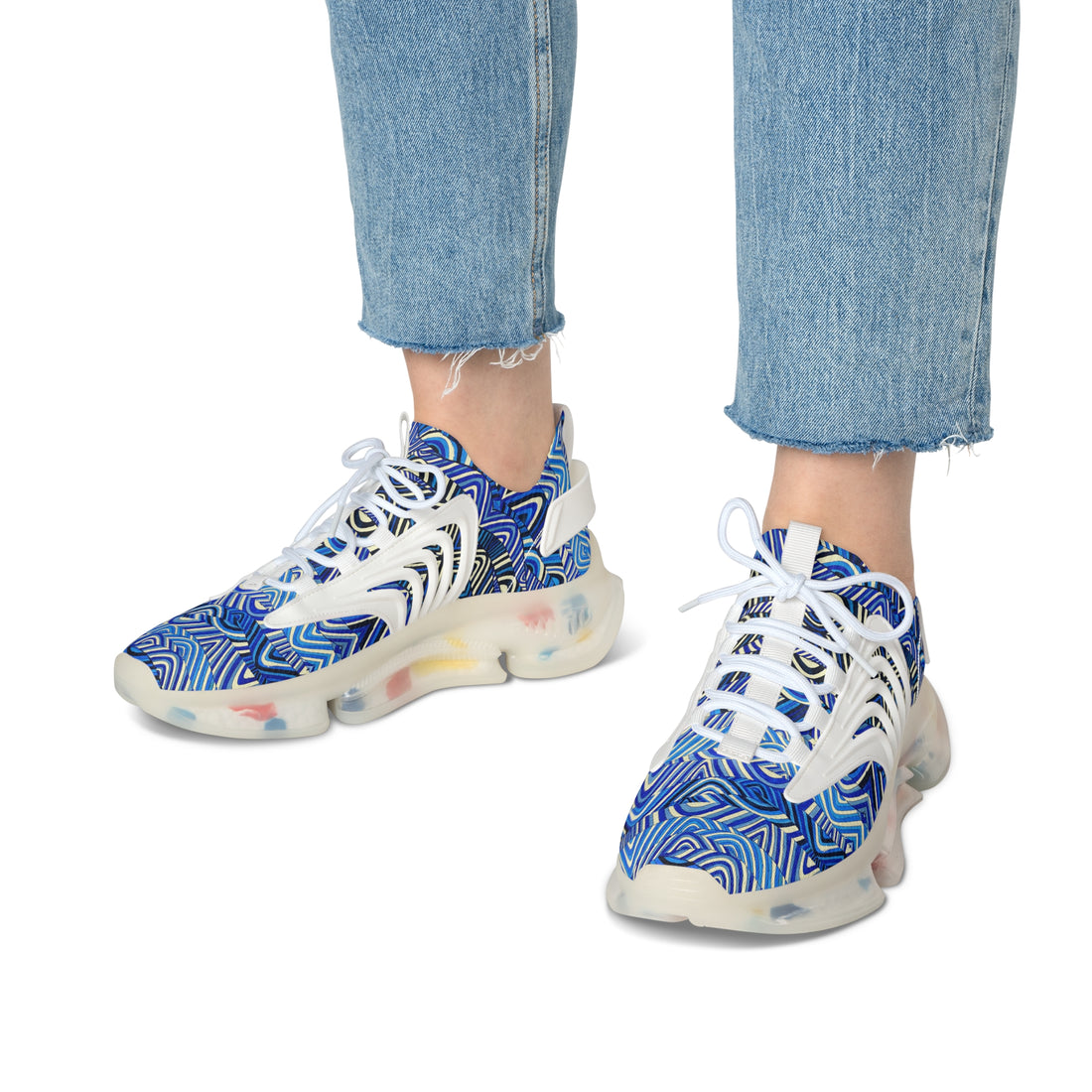 Cream Sonic OTT Women's Mesh Knit Sneakers