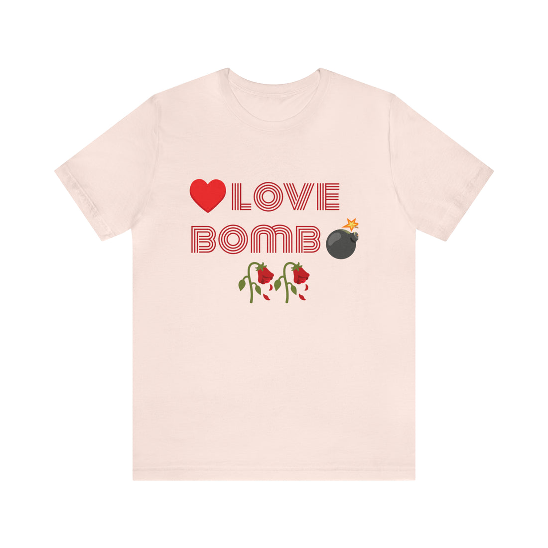 Unisex Love Bomb Typography Jersey Tee