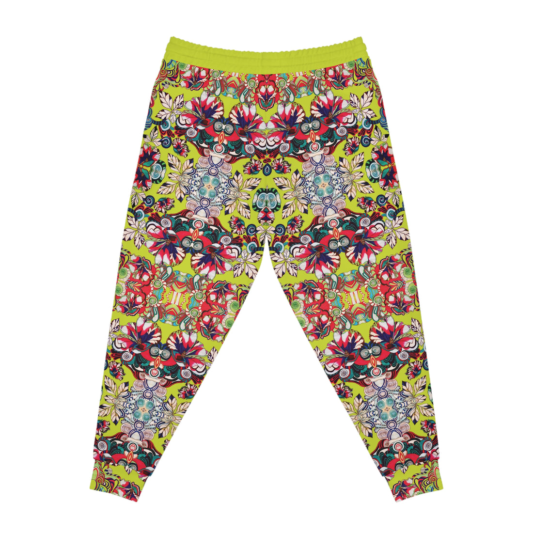 Lime Graphic Floral Pop AOP Joggers