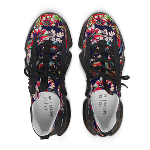 Ink Floral Pop OTT Women's Mesh Knit Sneakers