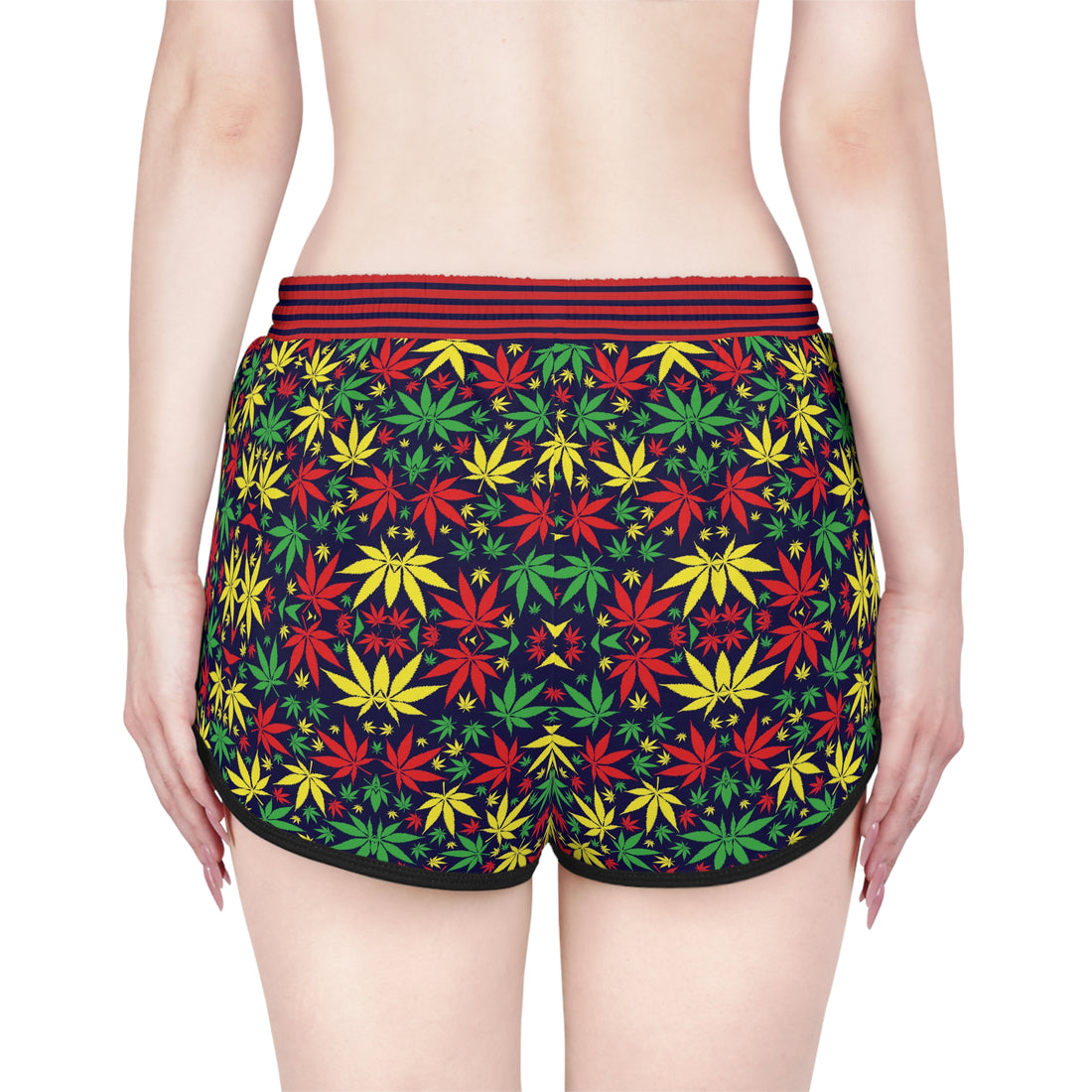 Ink Tropical Rasta Toned Relaxed Gym Shorts