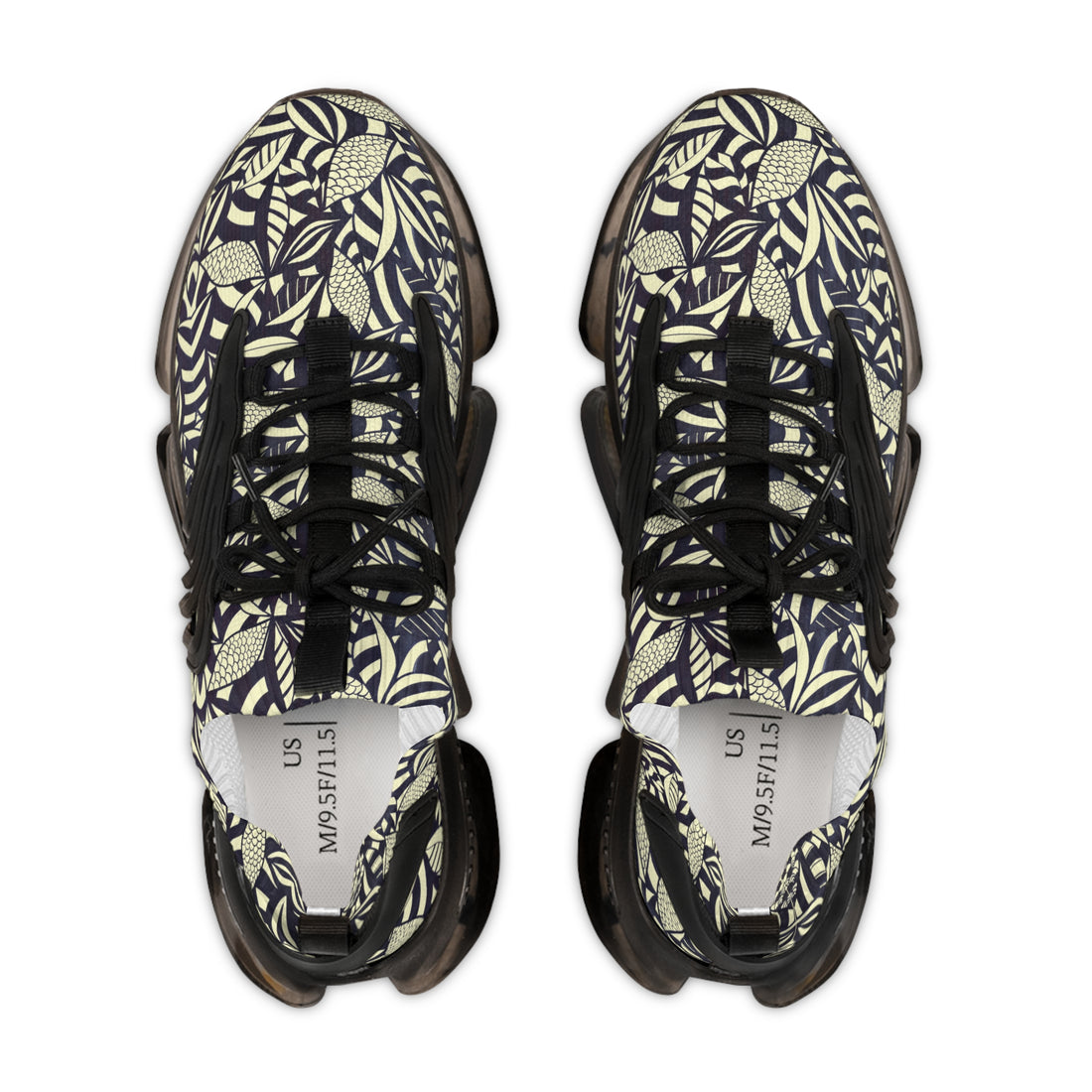 Cream Tropical Minimalist OTT Men's Mesh Knit Sneakers