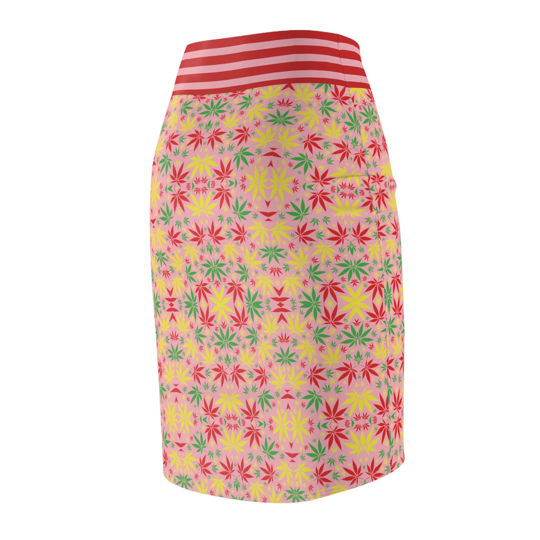 Blush Tropical Rasta Toned Pencil Skirt