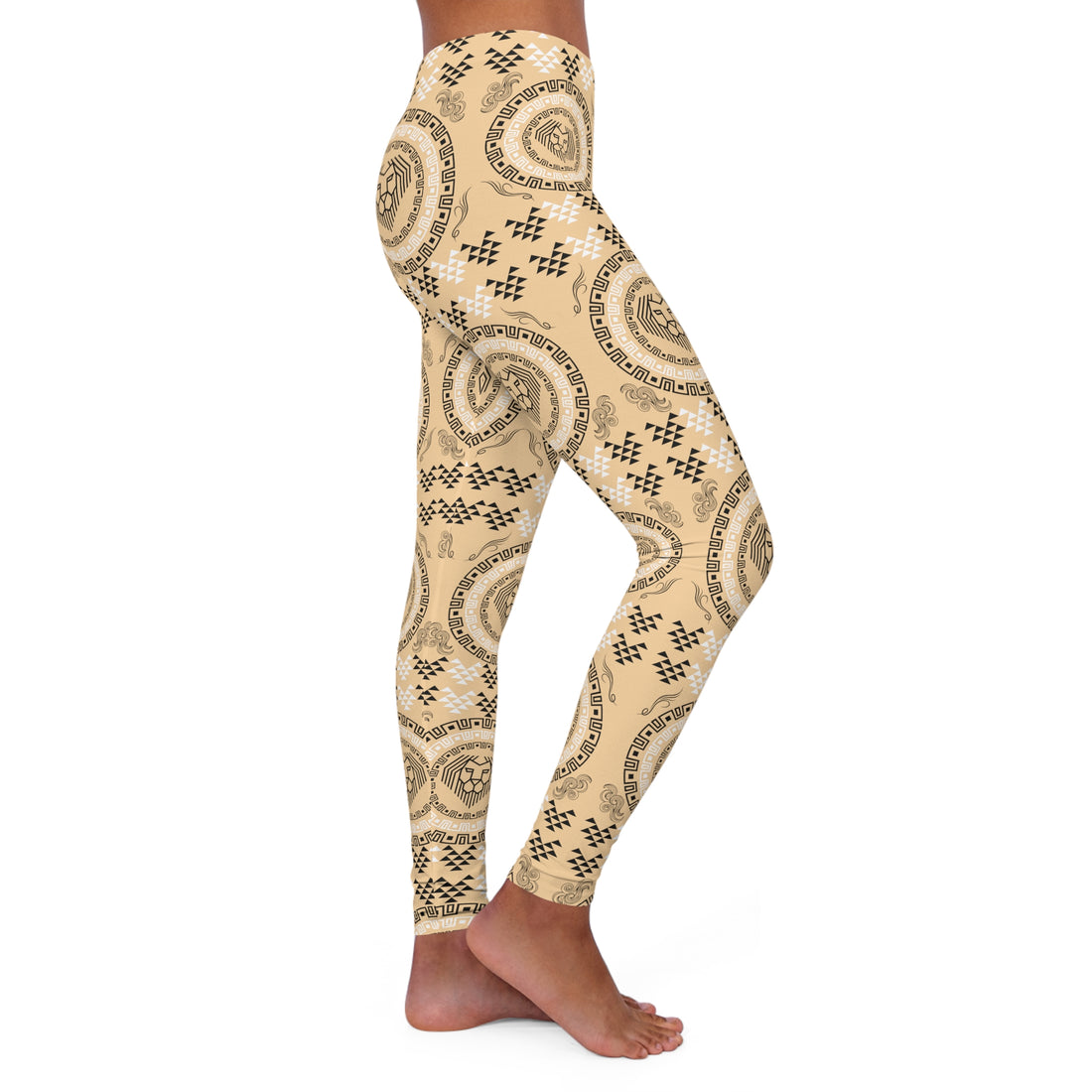 Tuscan lion head Spandex Leggings