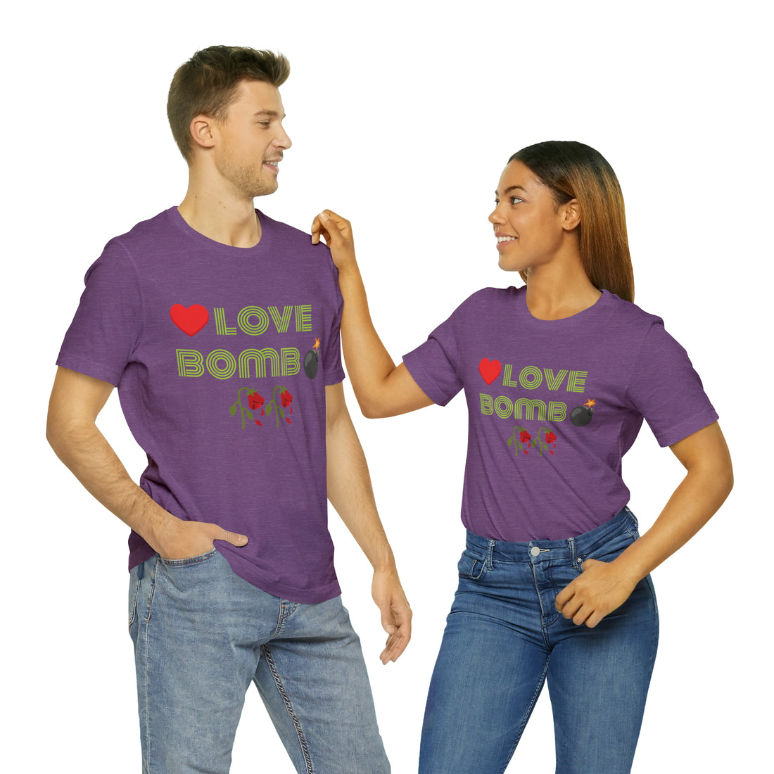 Unisex Love Bomb Typography Jersey Tee