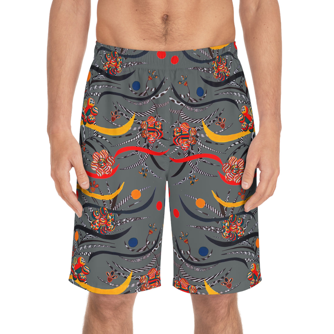 Ash Wilderness Print Men's Board Shorts (AOP)