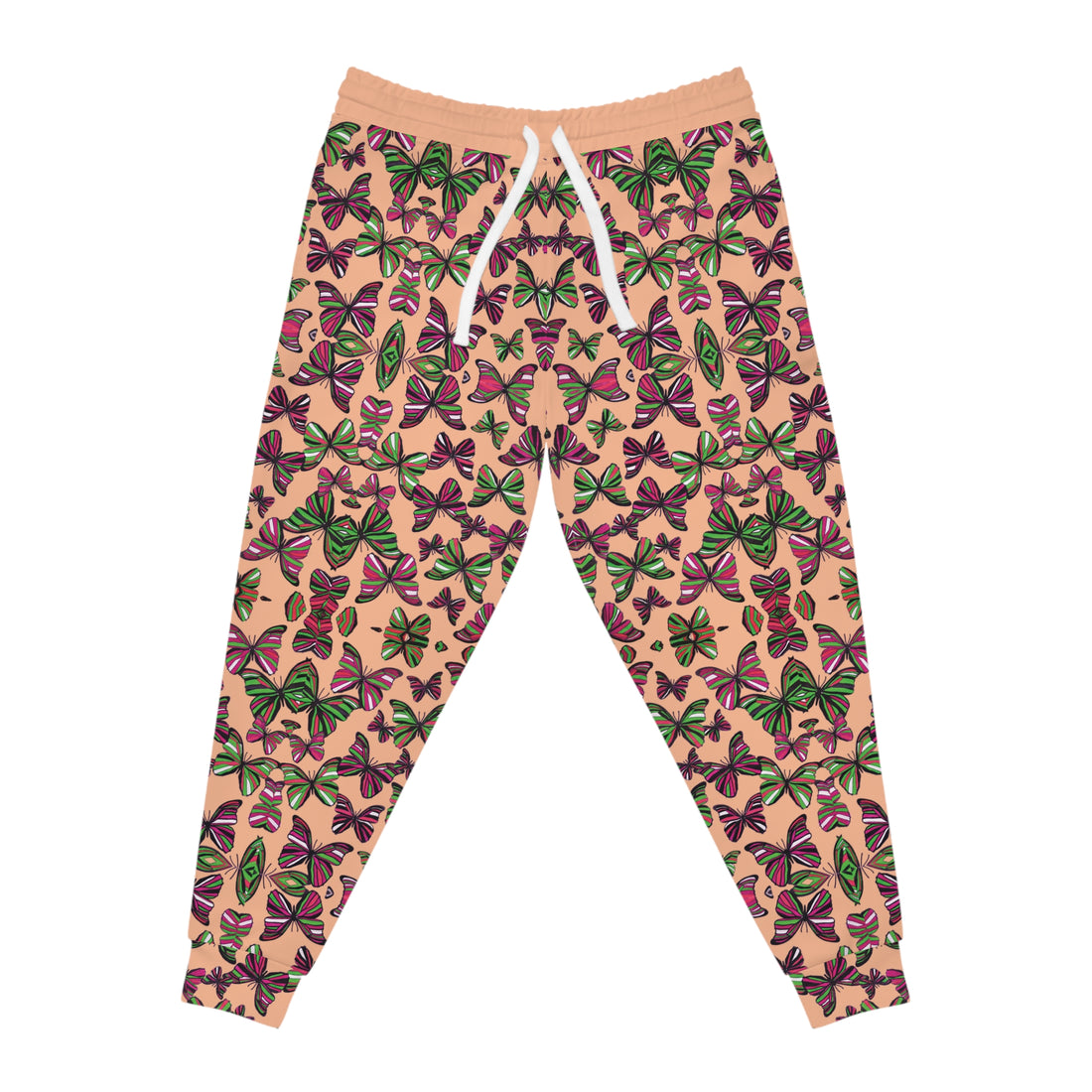 Peach Fuzz Butterflies Kaleidoscope AOP Joggers