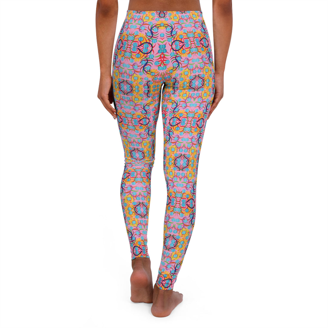 Muted Pink Sunflower Spandex Leggings