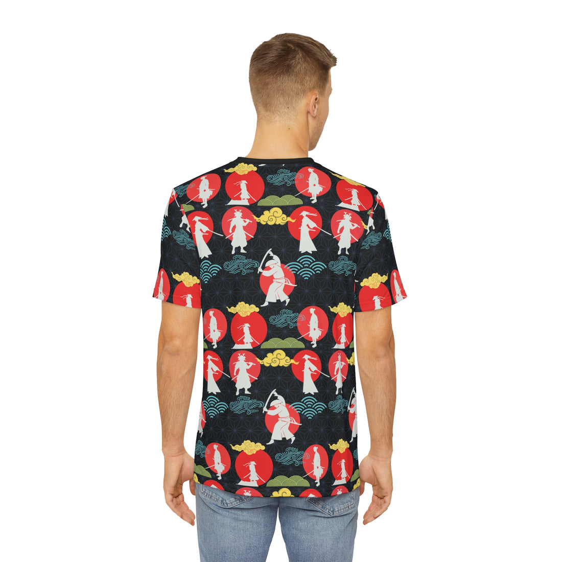 Black Samurai Men's Polyester Tee (AOP)