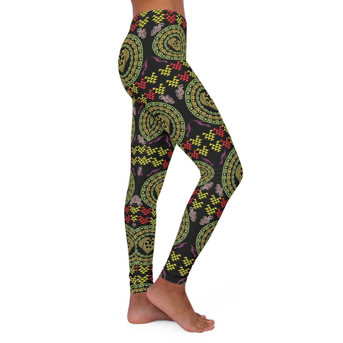 Black lion head Spandex Leggings