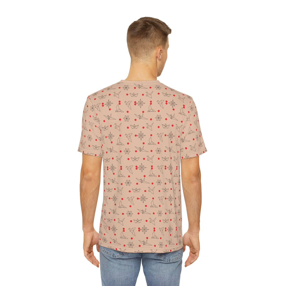 Nude Origami Men's Polyester Tee (AOP)