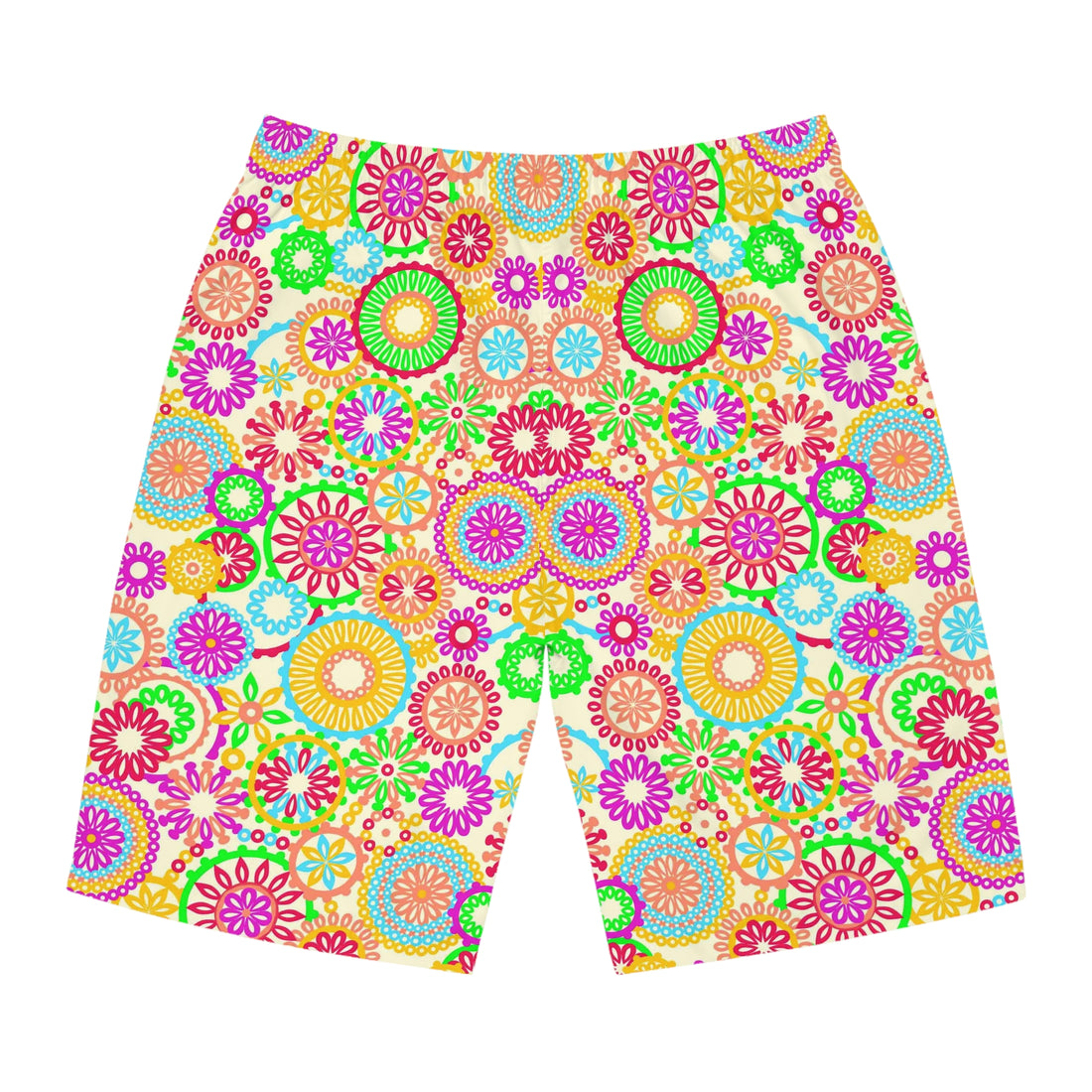 Lemon 70's Vibe Men's Board Shorts (AOP)