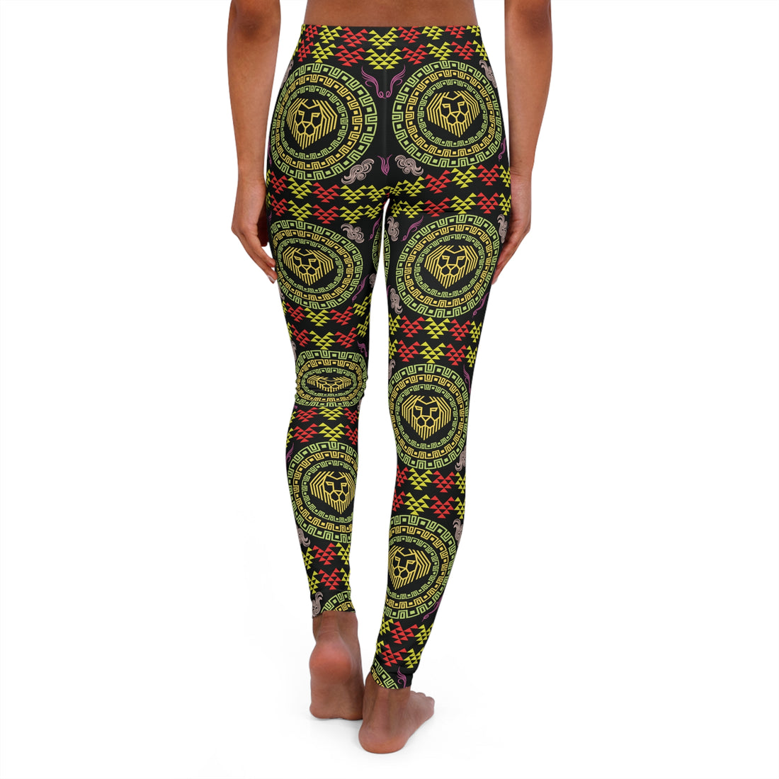 Black lion head Spandex Leggings