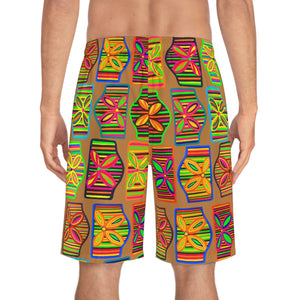 Tussock Deco Print Men's Board Shorts (AOP)