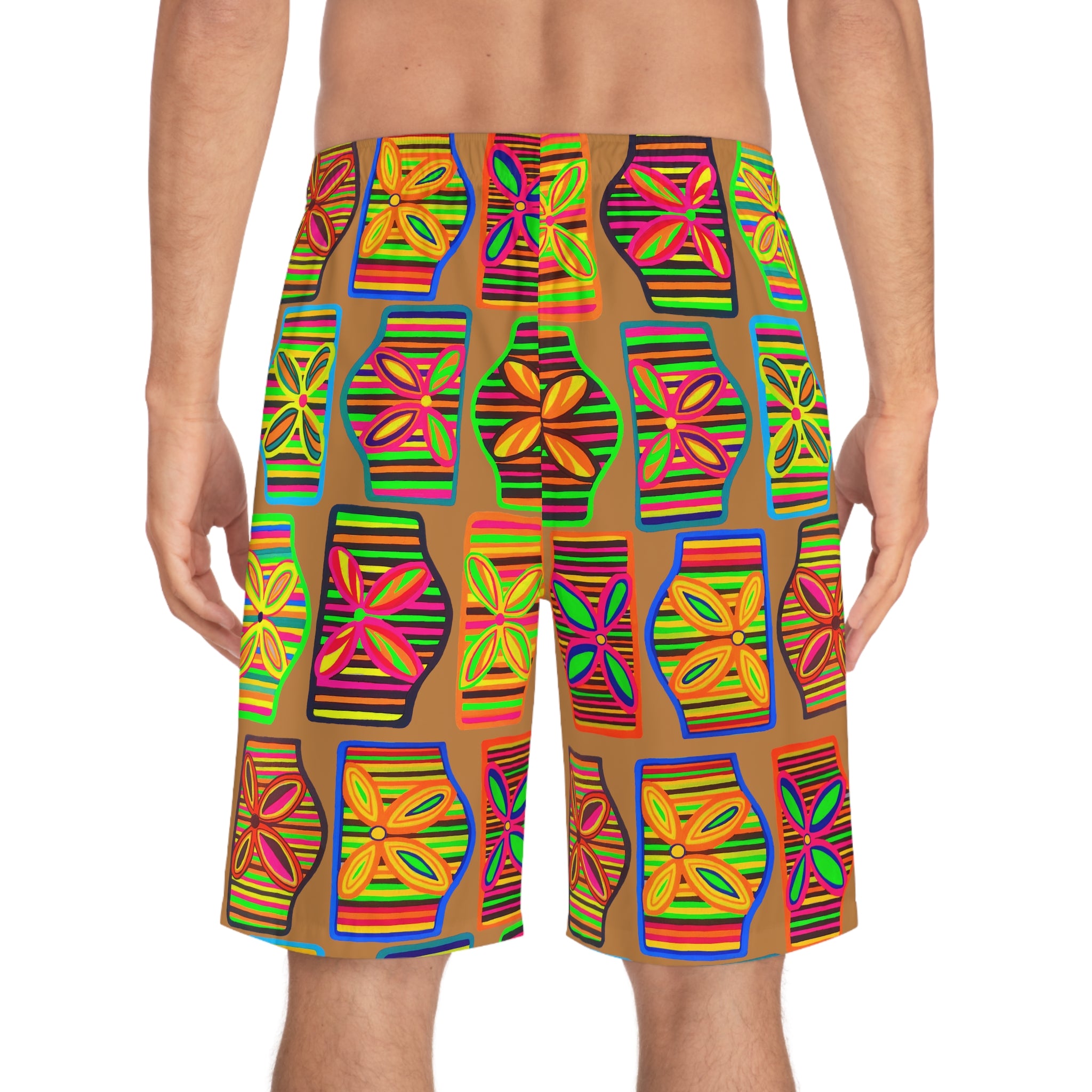 Tussock Deco Print Men's Board Shorts (AOP)