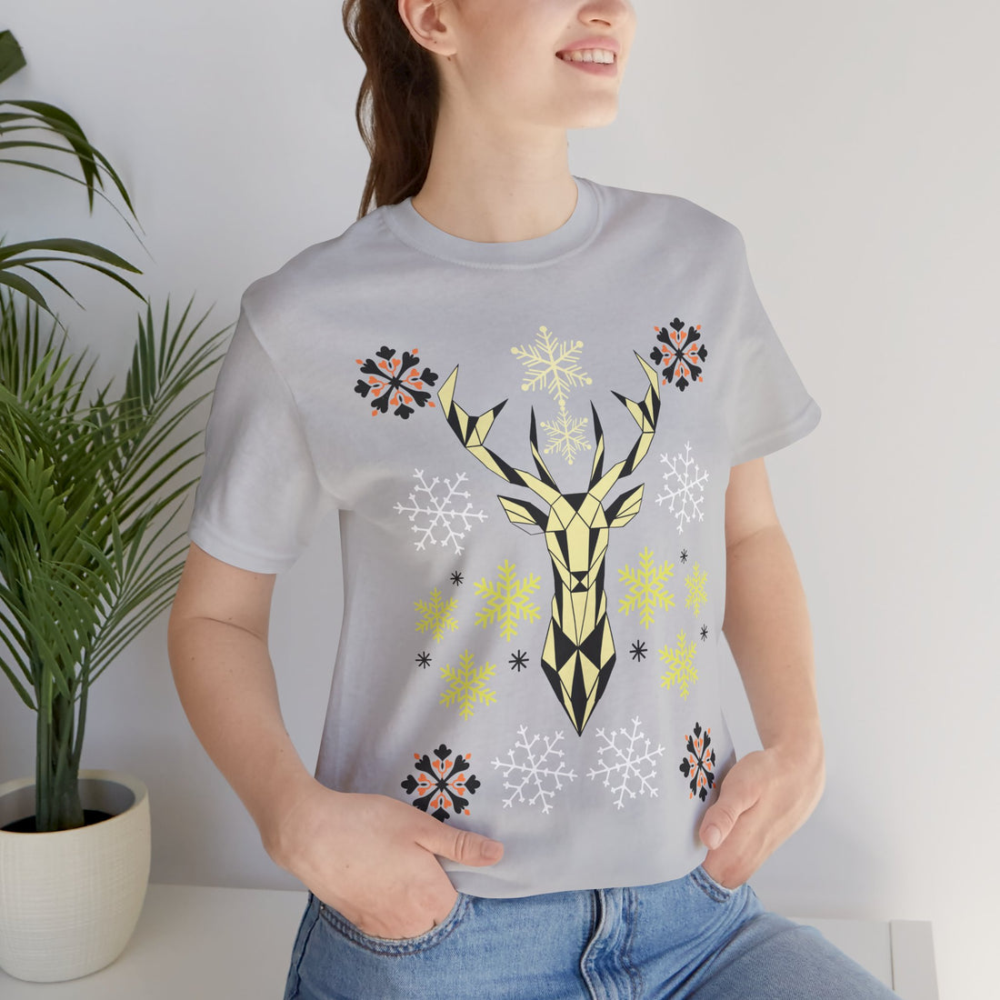 Stag Print Unisex Jersey Tee