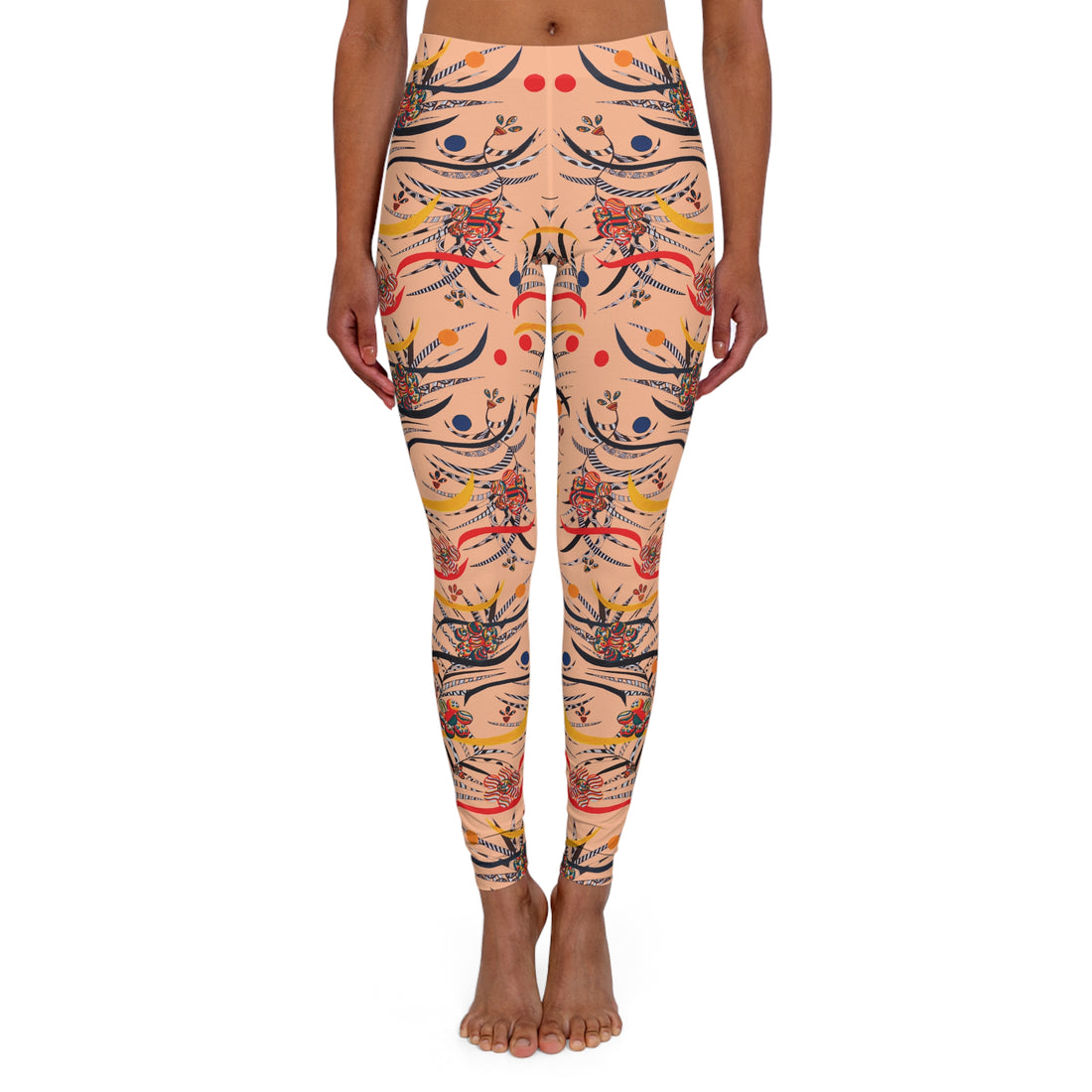 Peach Fuzz Wilderness Print Spandex Leggings