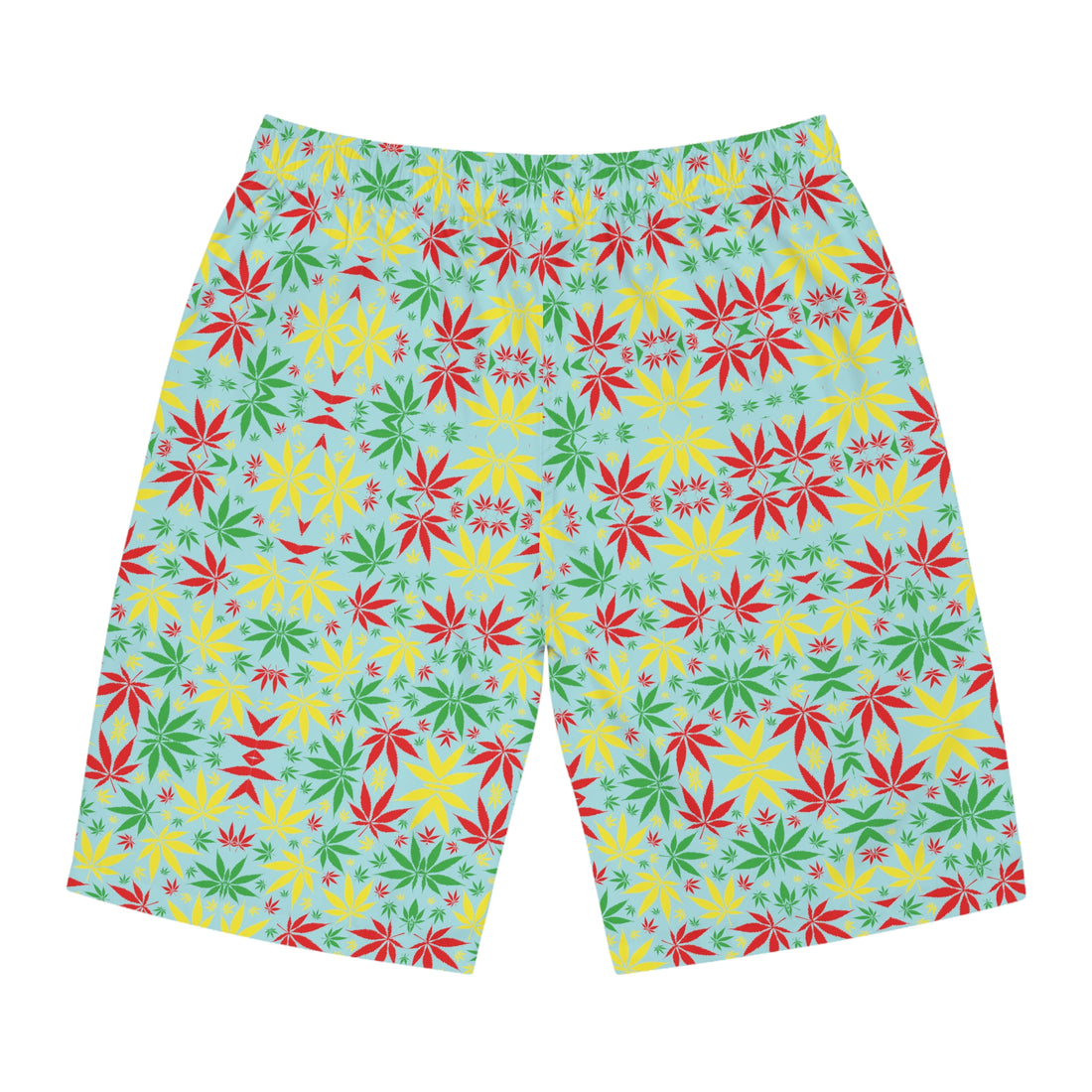 Icy Blue Rasta Toned Men's Board Shorts (AOP)