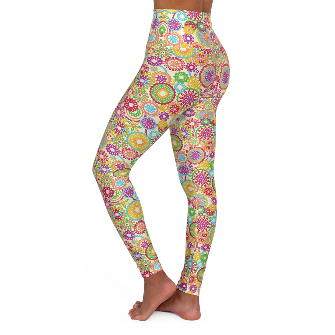 70's Vibe Lemon Yoga Leggings