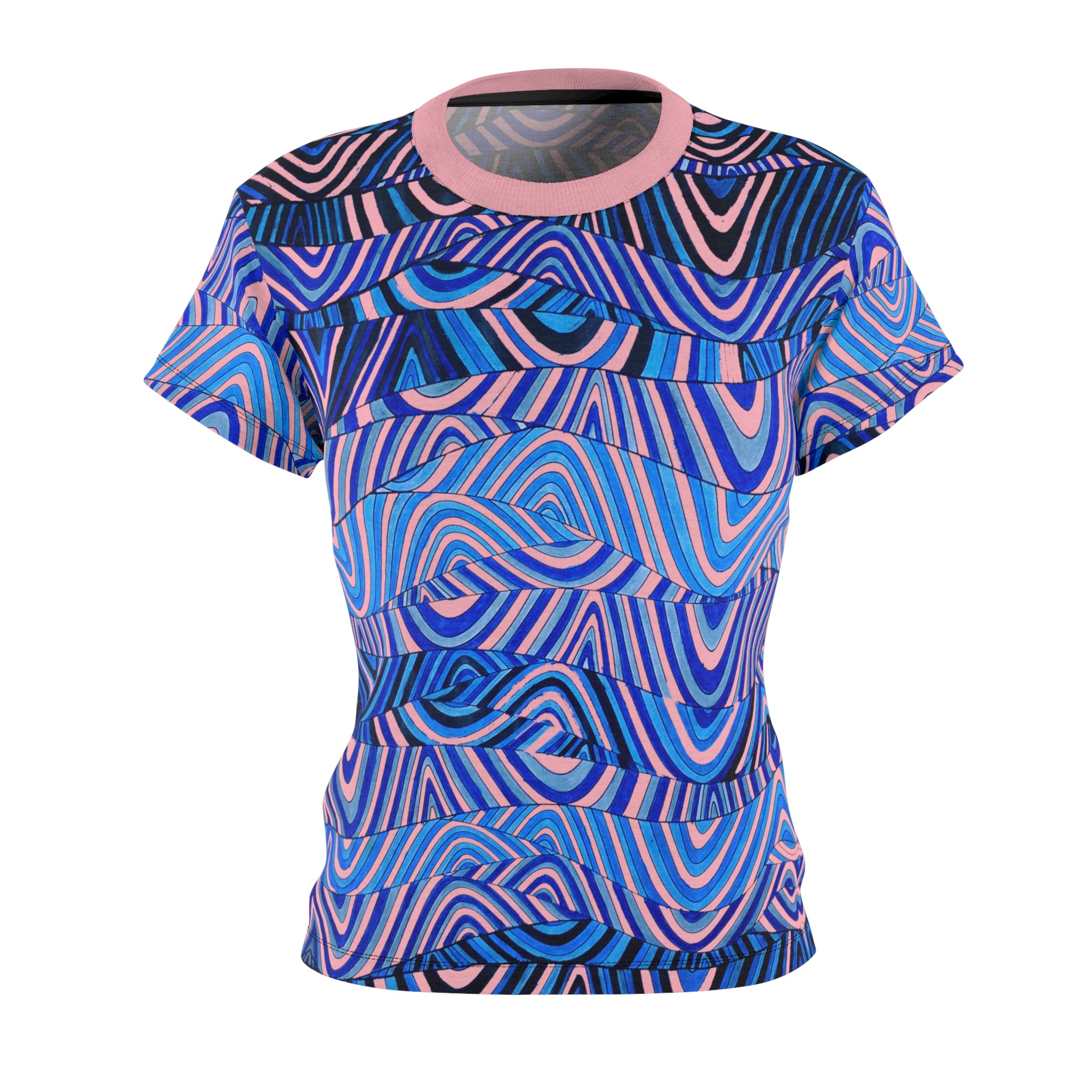 Blush Sonic AOP Women's Cap Sleeves T-shirt