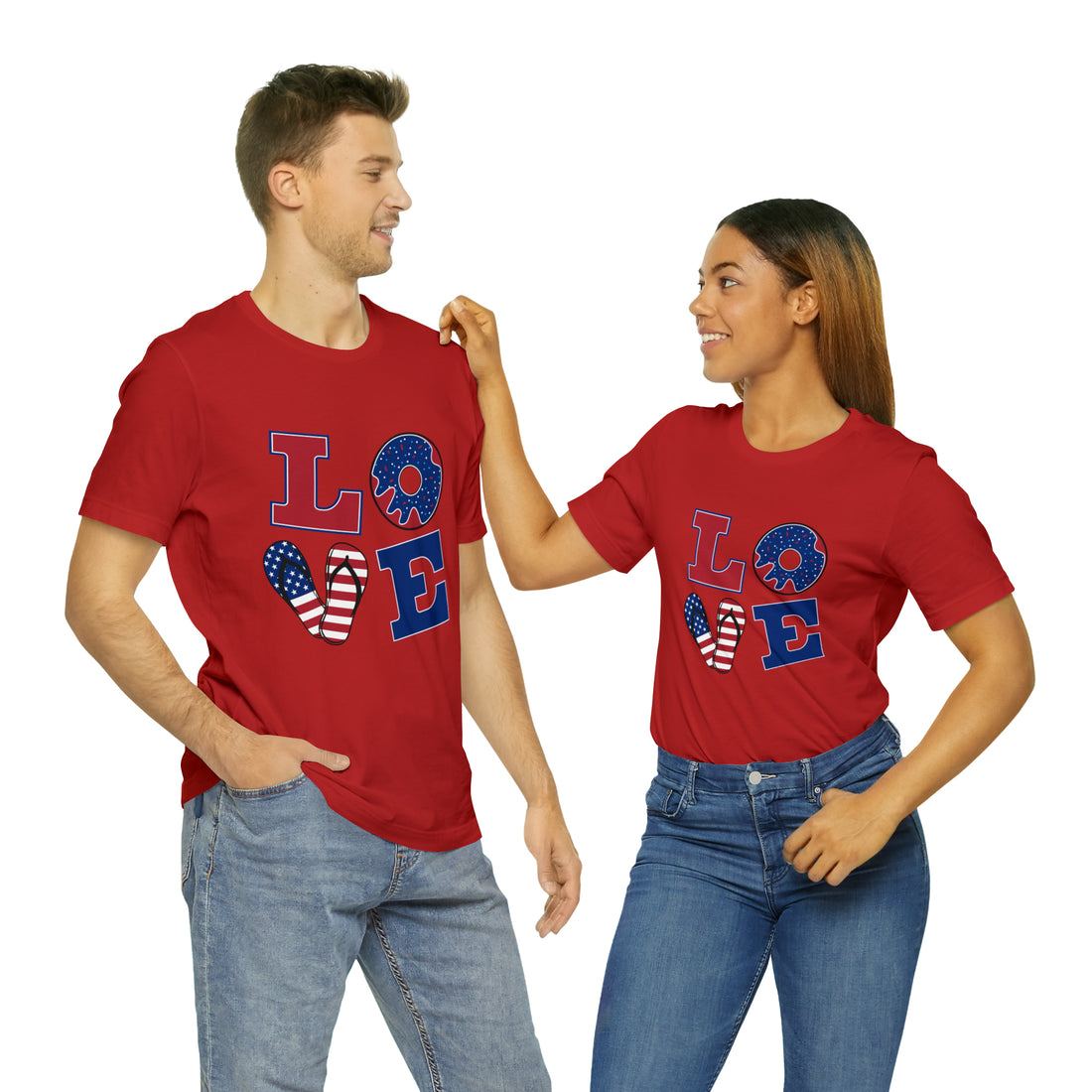 Unisex Jersey American Love Tee