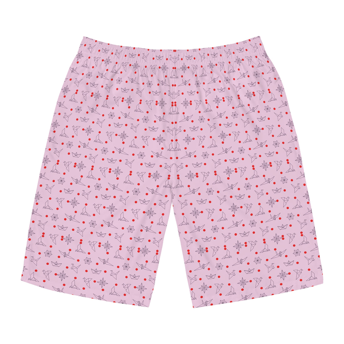 Lilac Origami Men's Board Shorts (AOP)