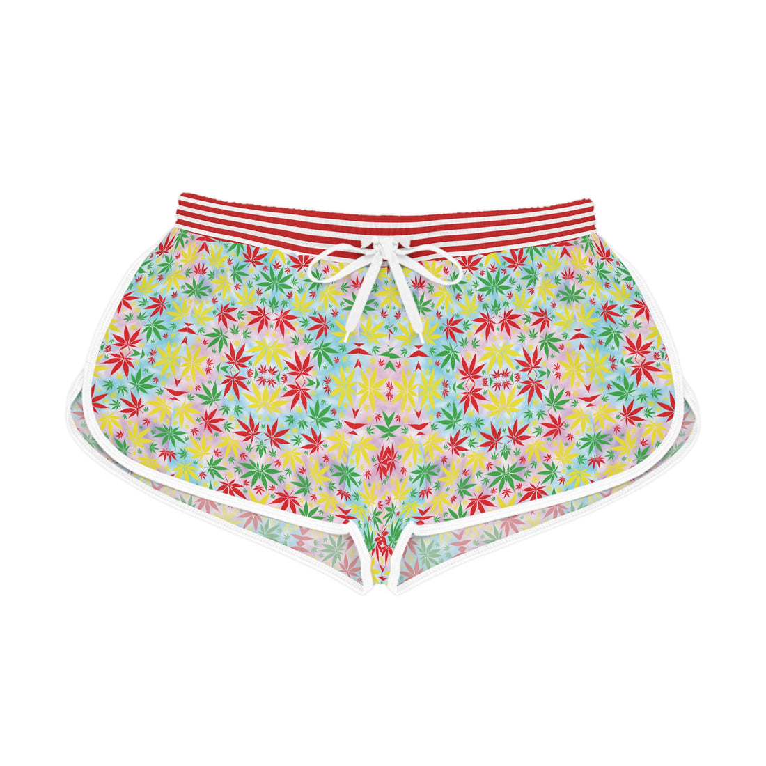Multi Tye Dye Tropical Rasta Toned Relaxed Gym Shorts