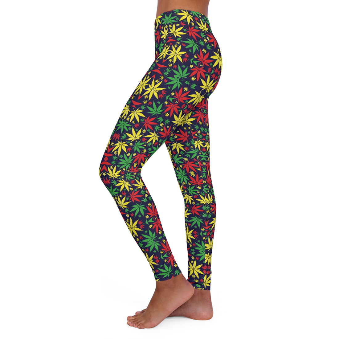 Ink Tropical Rasta Toned Spandex Leggings