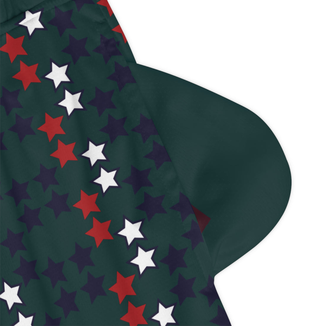 Bottle Green Stardom Basketball Rib Shorts (AOP)