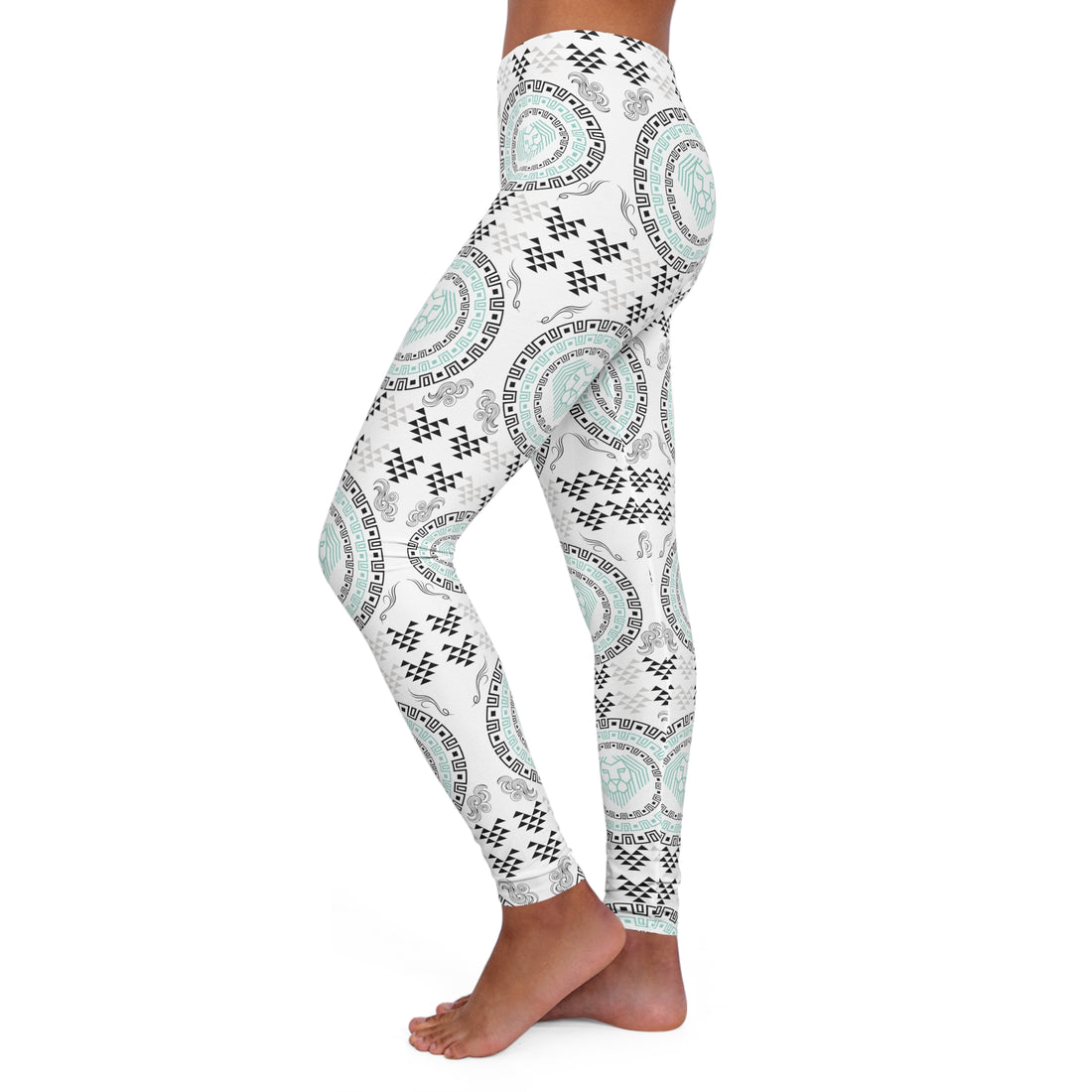 White lion head Spandex Leggings