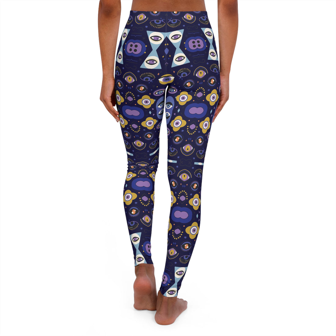 Ink Abstract Evil Eye Spandex Leggings