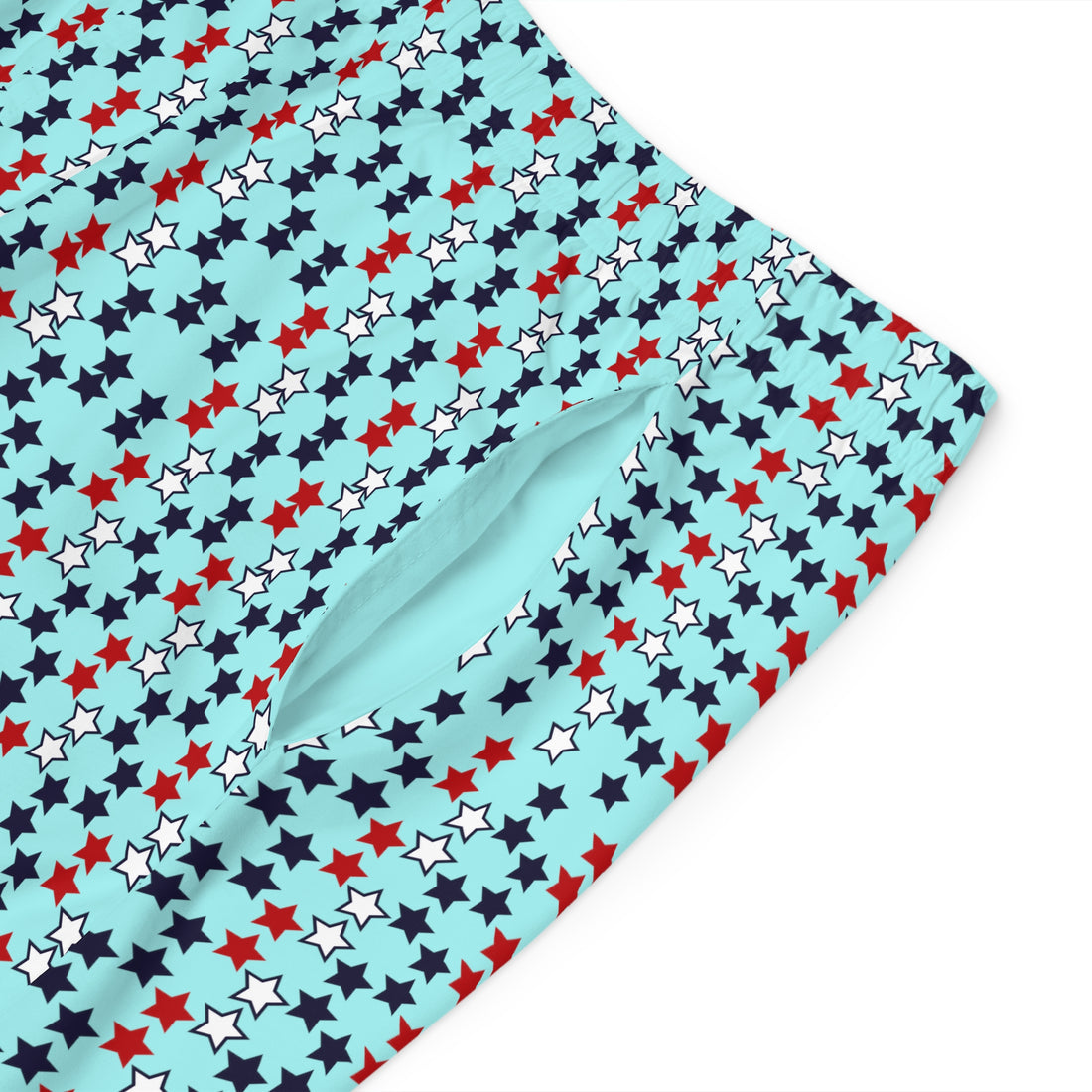 Icy Blue Star Print Men's Board Shorts (AOP)