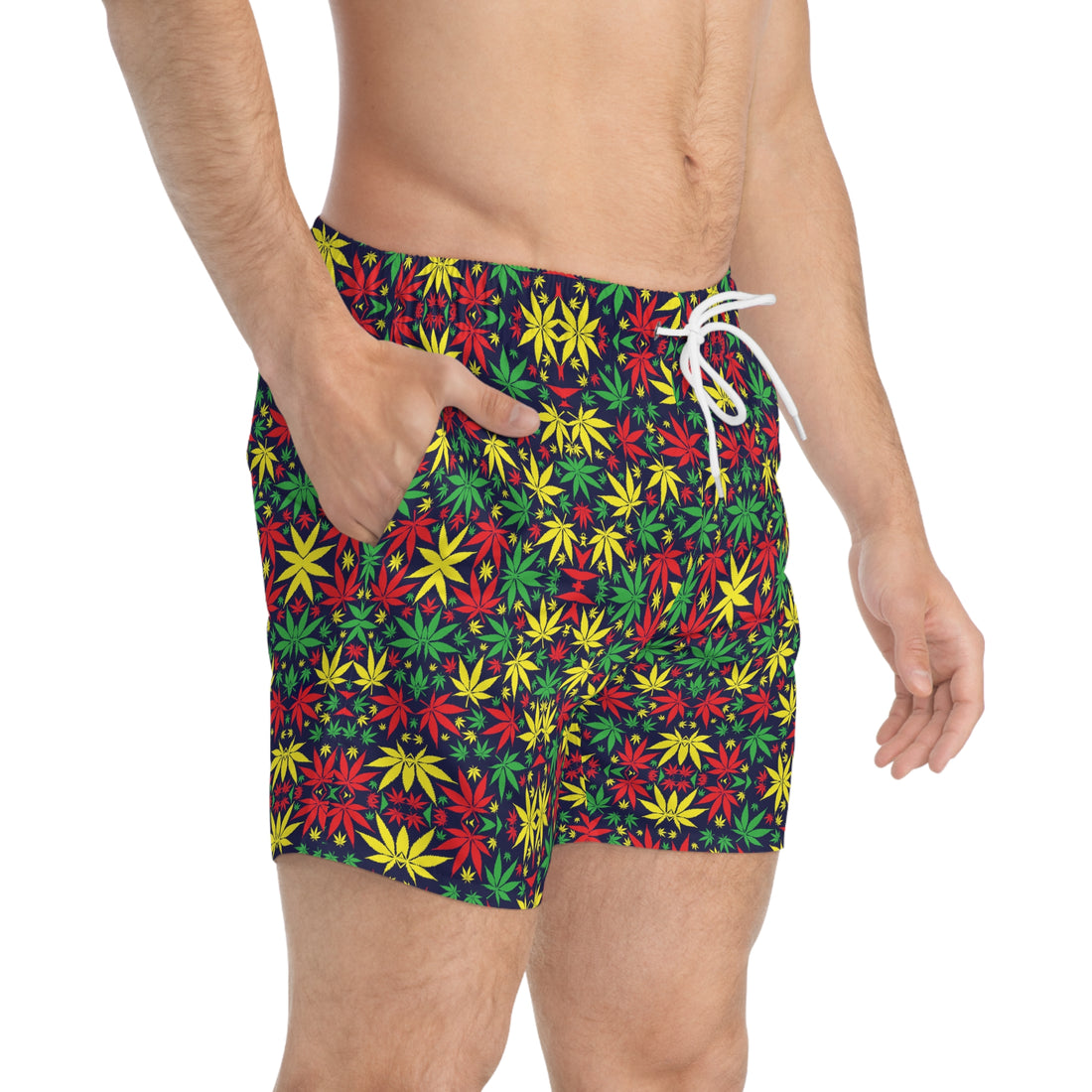 Ink Tropical Rasta Toned Swimming Trunks