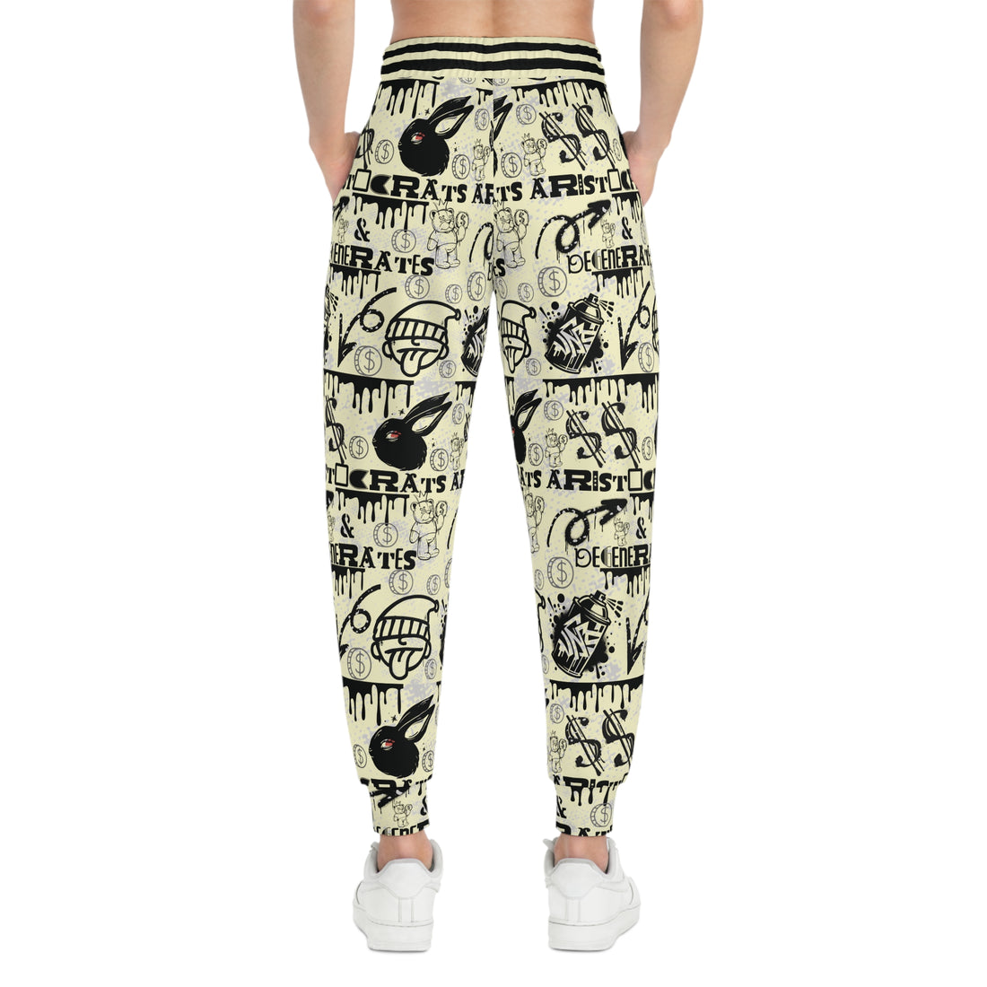 Cream Polar Graphic Unisex Joggers