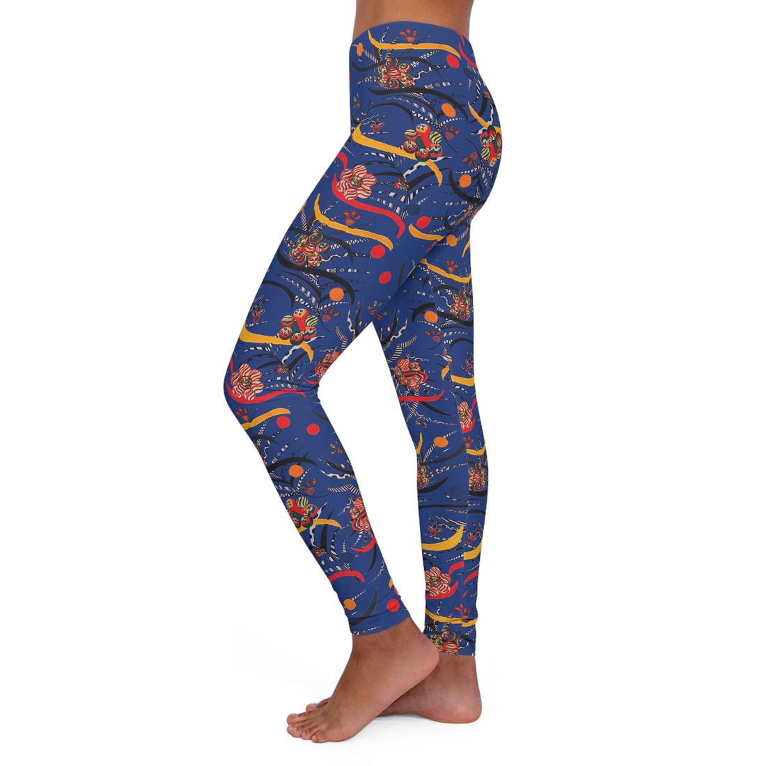 Blue Wilderness Print Spandex Leggings