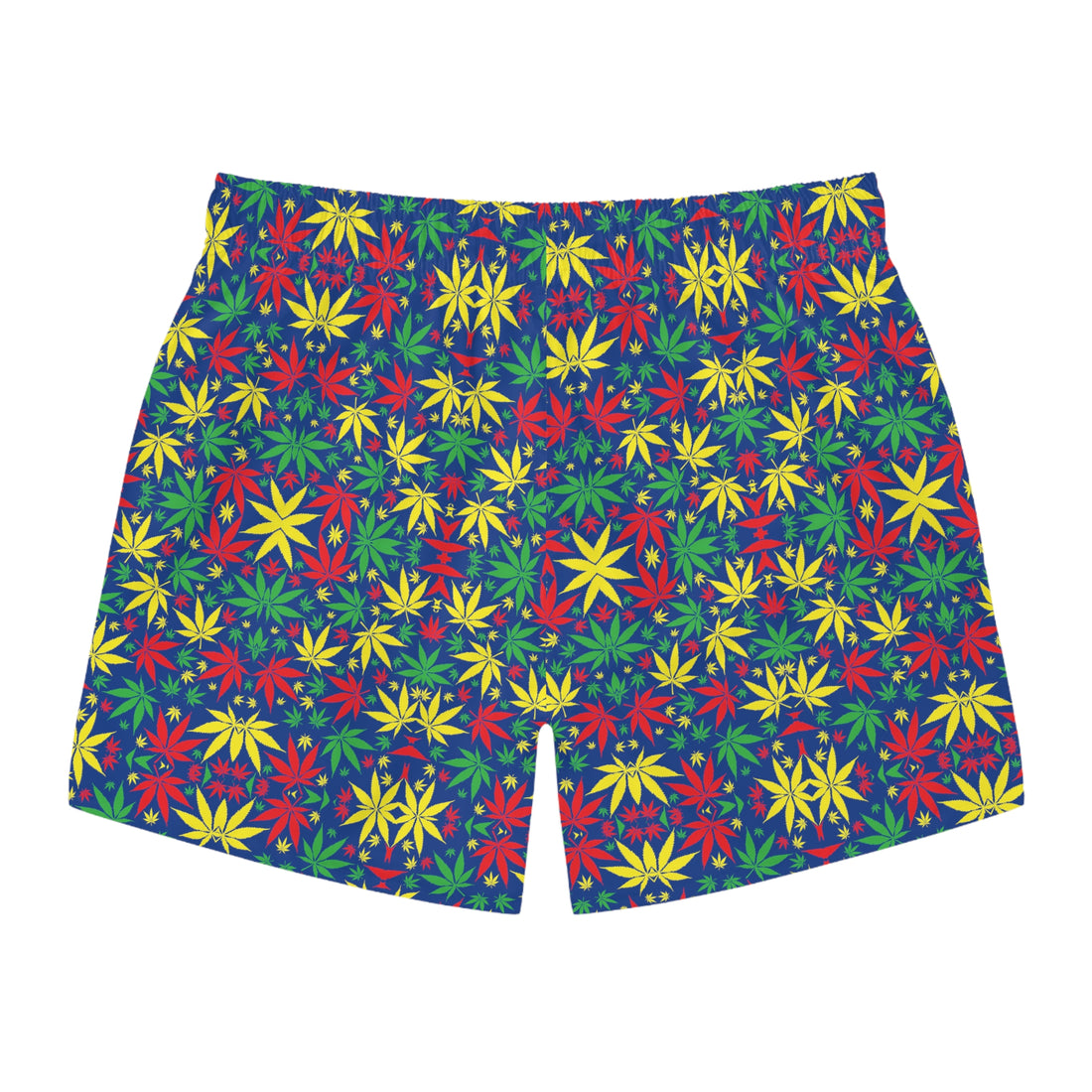 Blue Tropical Rasta Toned Swimming Trunks