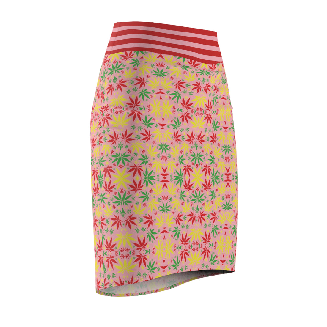 Blush Tropical Rasta Toned Pencil Skirt