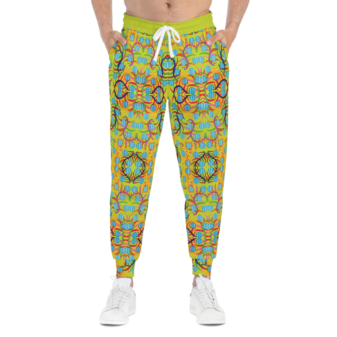 Lime AOP Sunflower Print Joggers