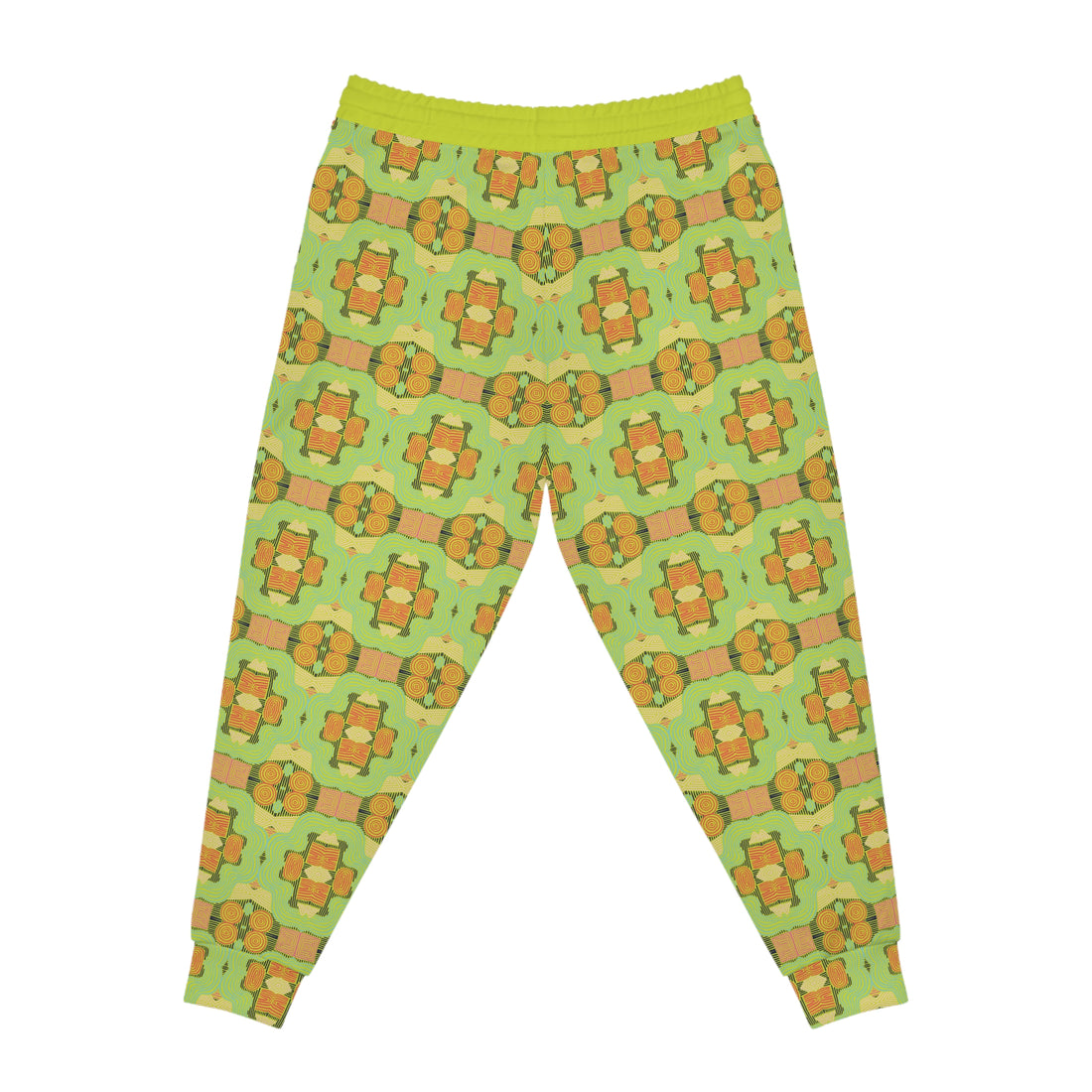 Lime Geometric Print Unisex Joggers