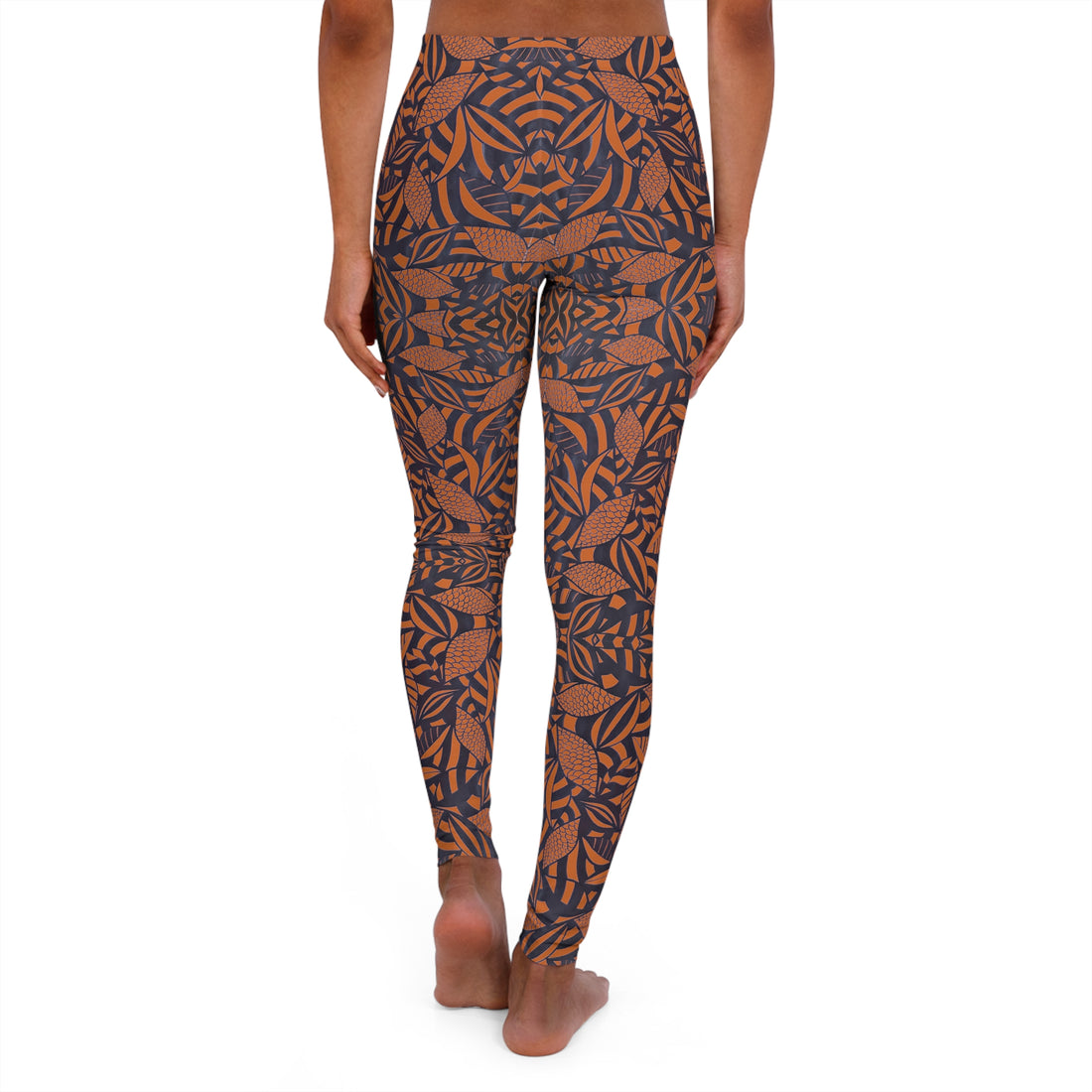 Cinnamon Tropical Minimalist Spandex Leggings